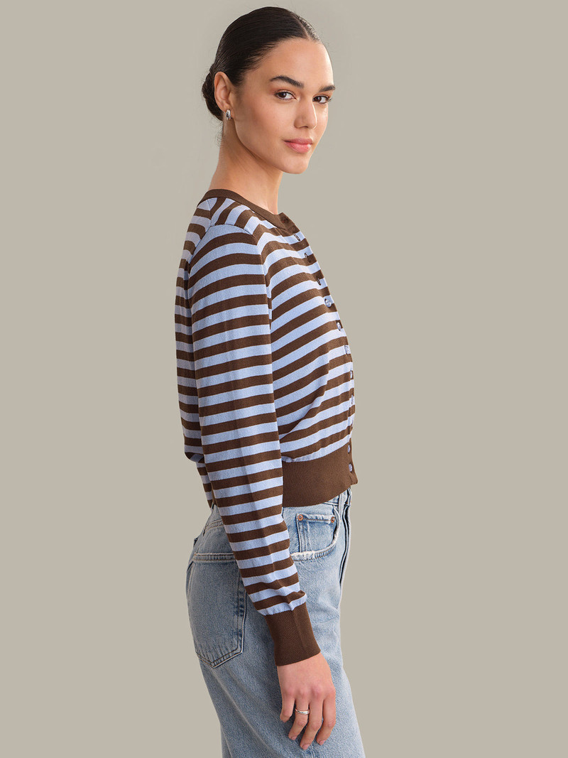 525 america Jordan: Striped Cropped Cardigan outlook