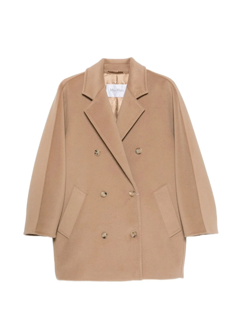 double-breasted notched-lapel coat - 1