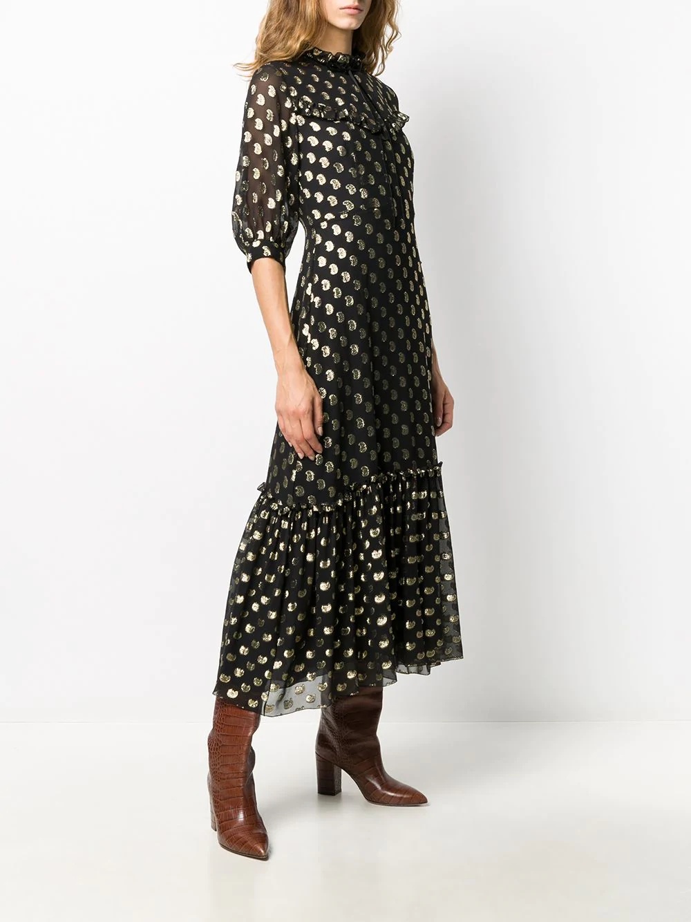 paisley-print midi dress - 3