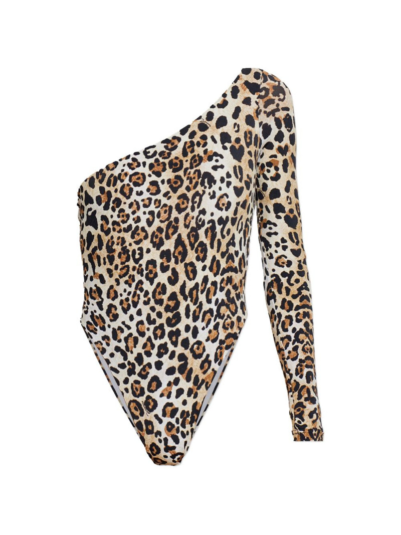 one-sleeve animal-print body 1