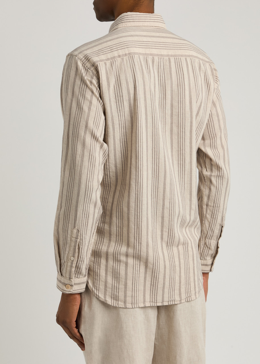 Oliver Spencer New York Special Striped Cotton-blend Shirt - 3