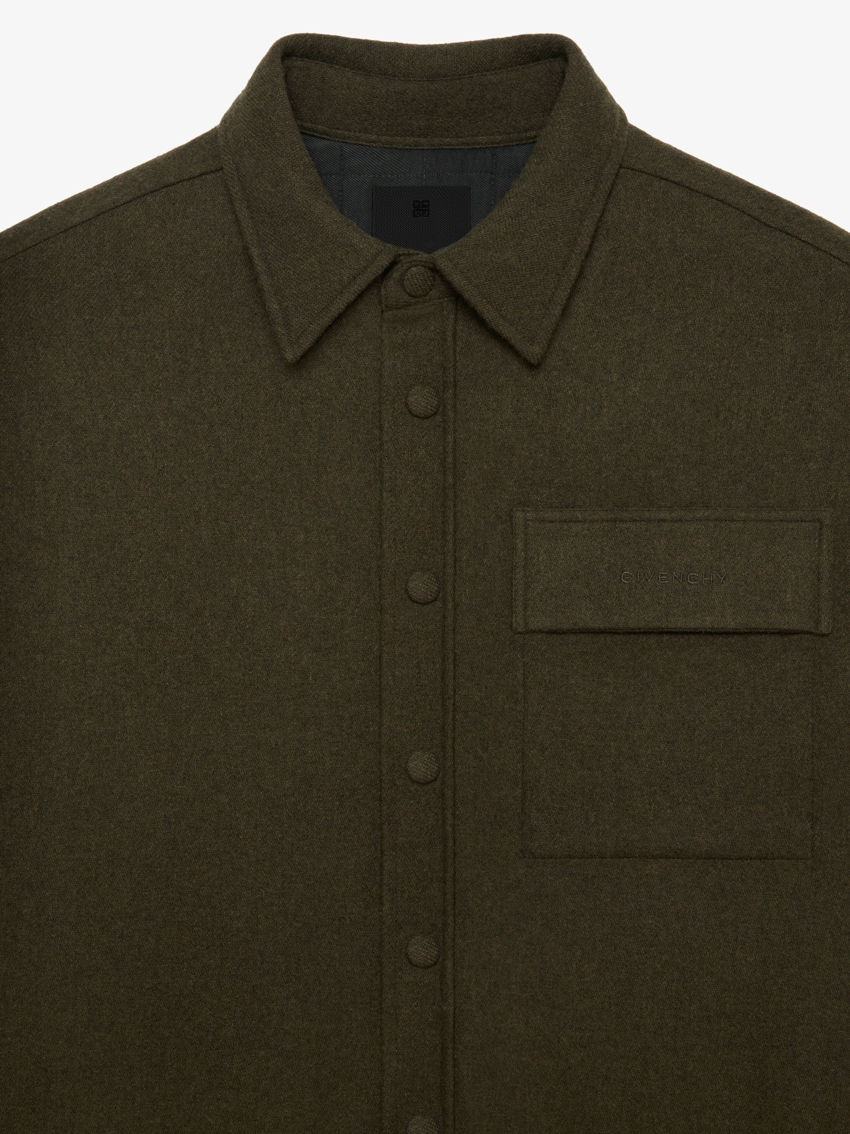 OVERSHIRT IN EMBROIDERED MILITARY FLANNEL - 5