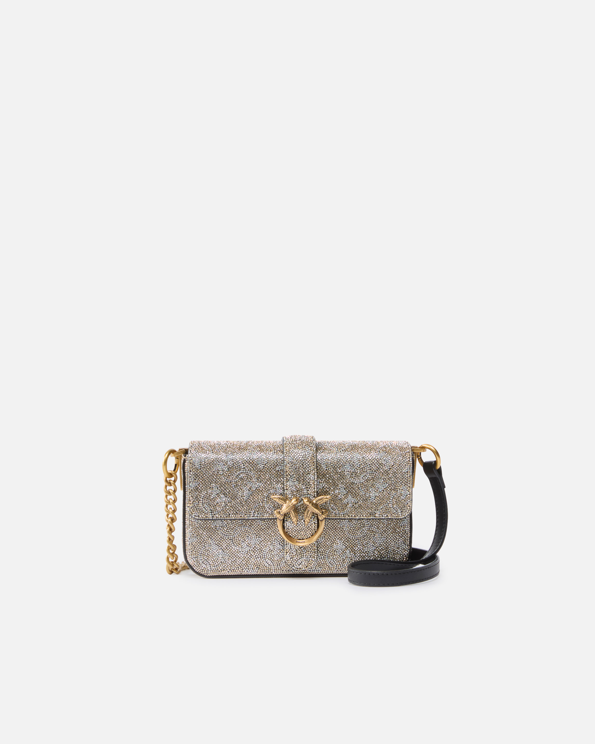 BABY SHOULDER BAG WITH RHINESTONE MONOGRAM - 1