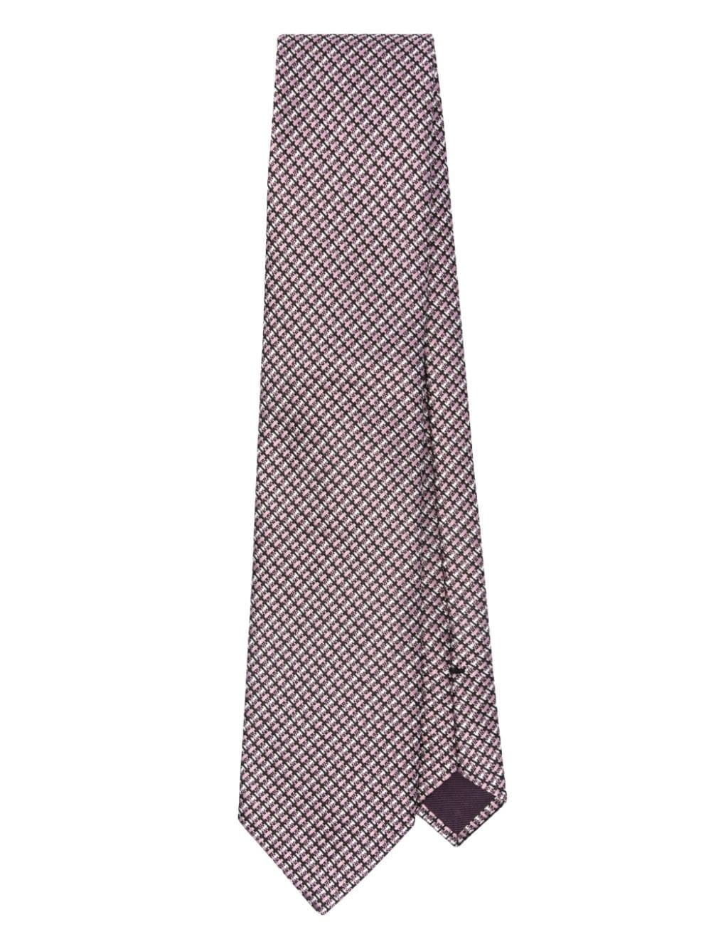 stripe-pattern silk tie - 1