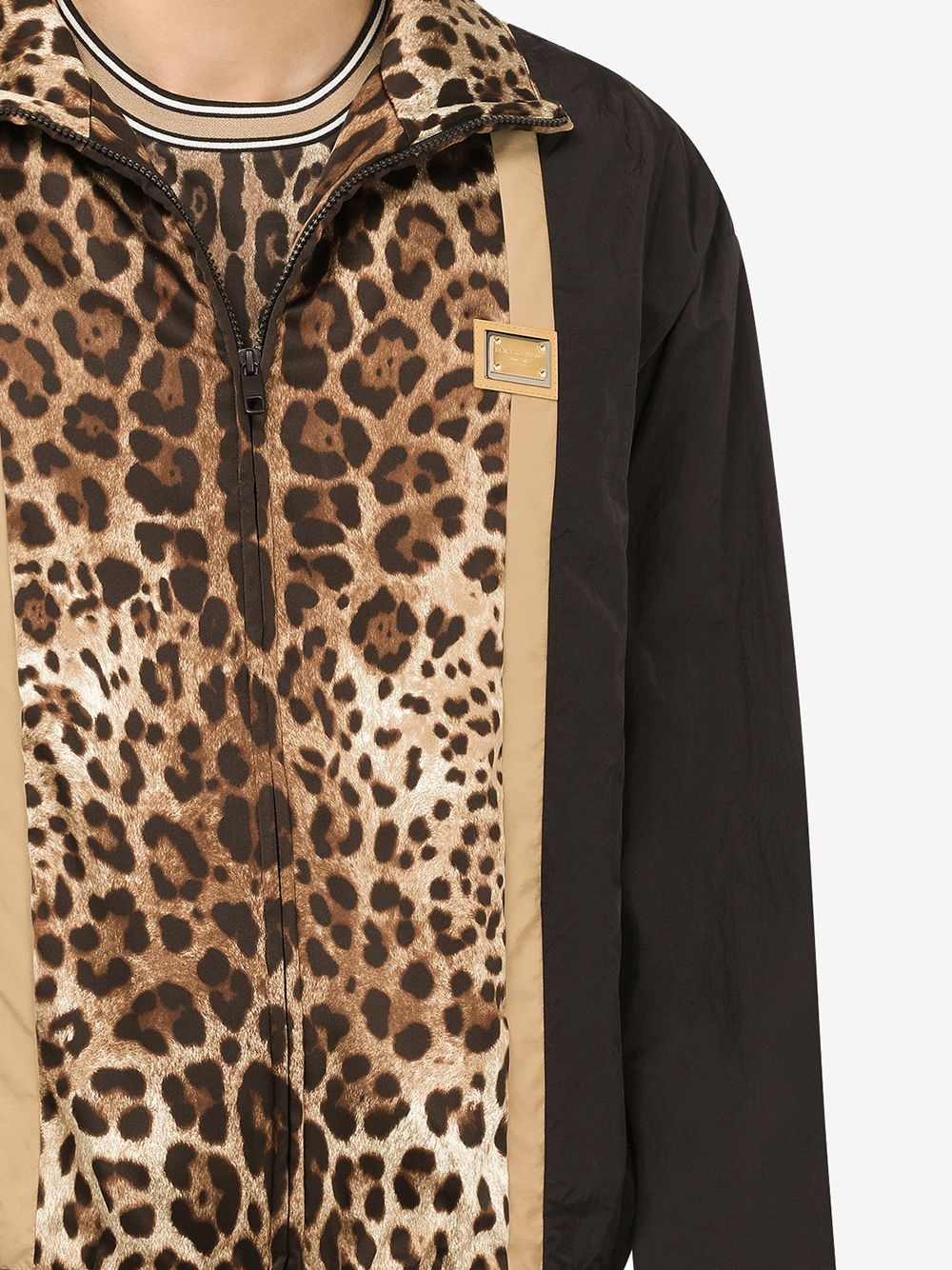 leopard print track jacket - 5