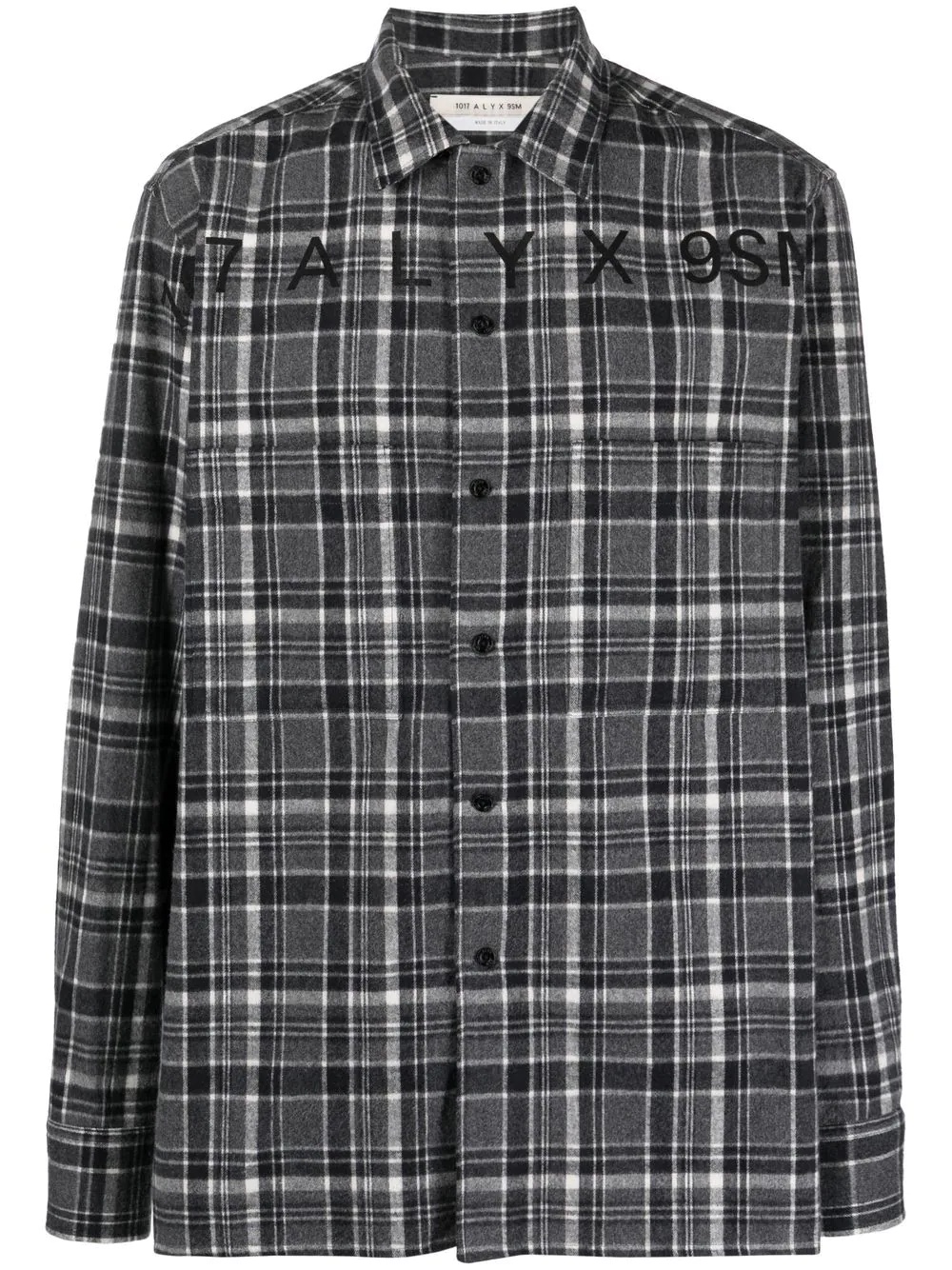 check-pattern button-up shirt - 1