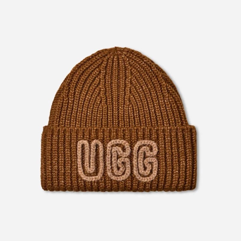 ® Women's Chunky Crafted Rib Beanie Acrylic Blend in Deco - 1