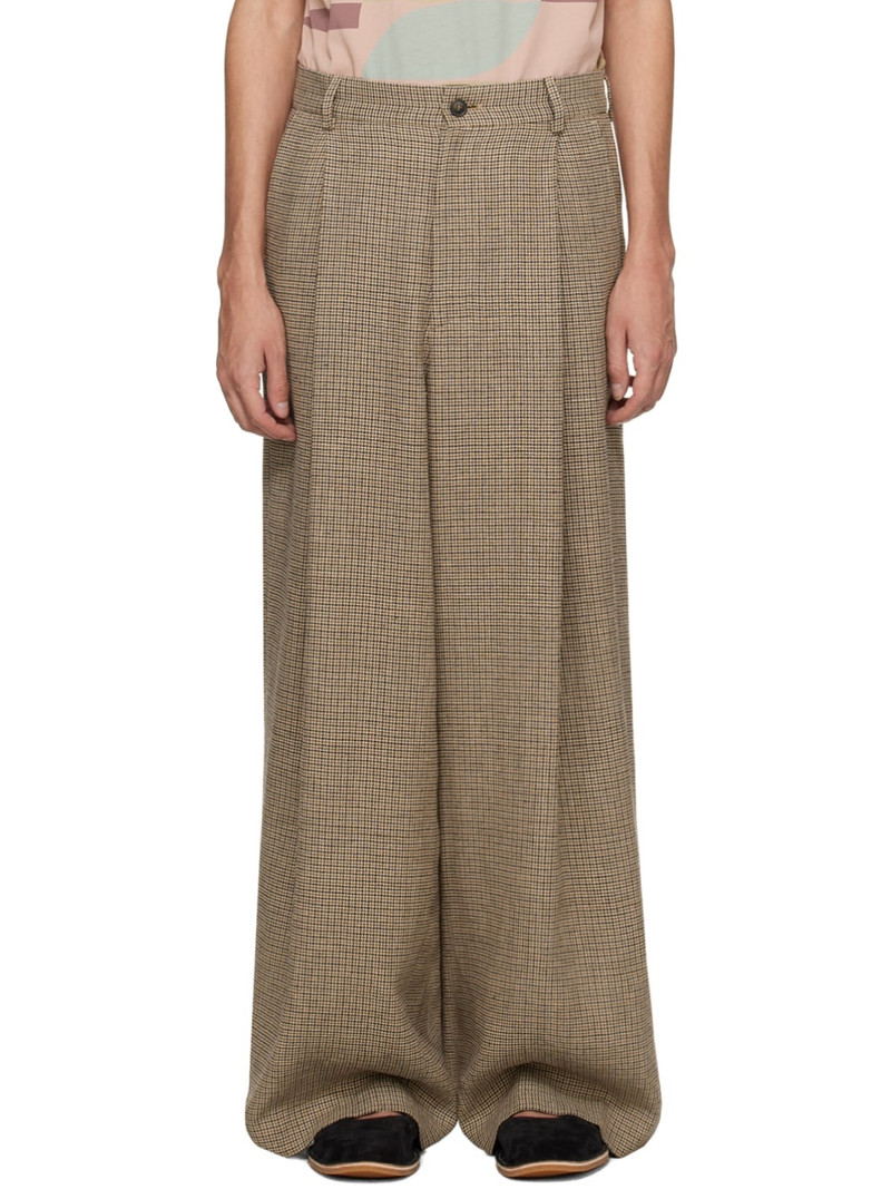 Brown Herringbone Trousers 1
