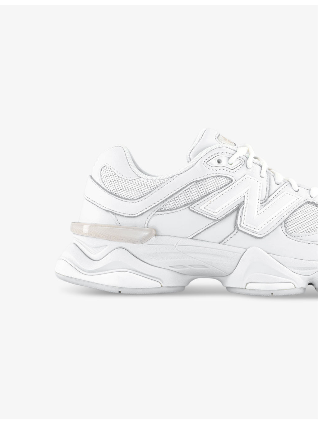9060 brand-patch leather and mesh low-top trainers - 5
