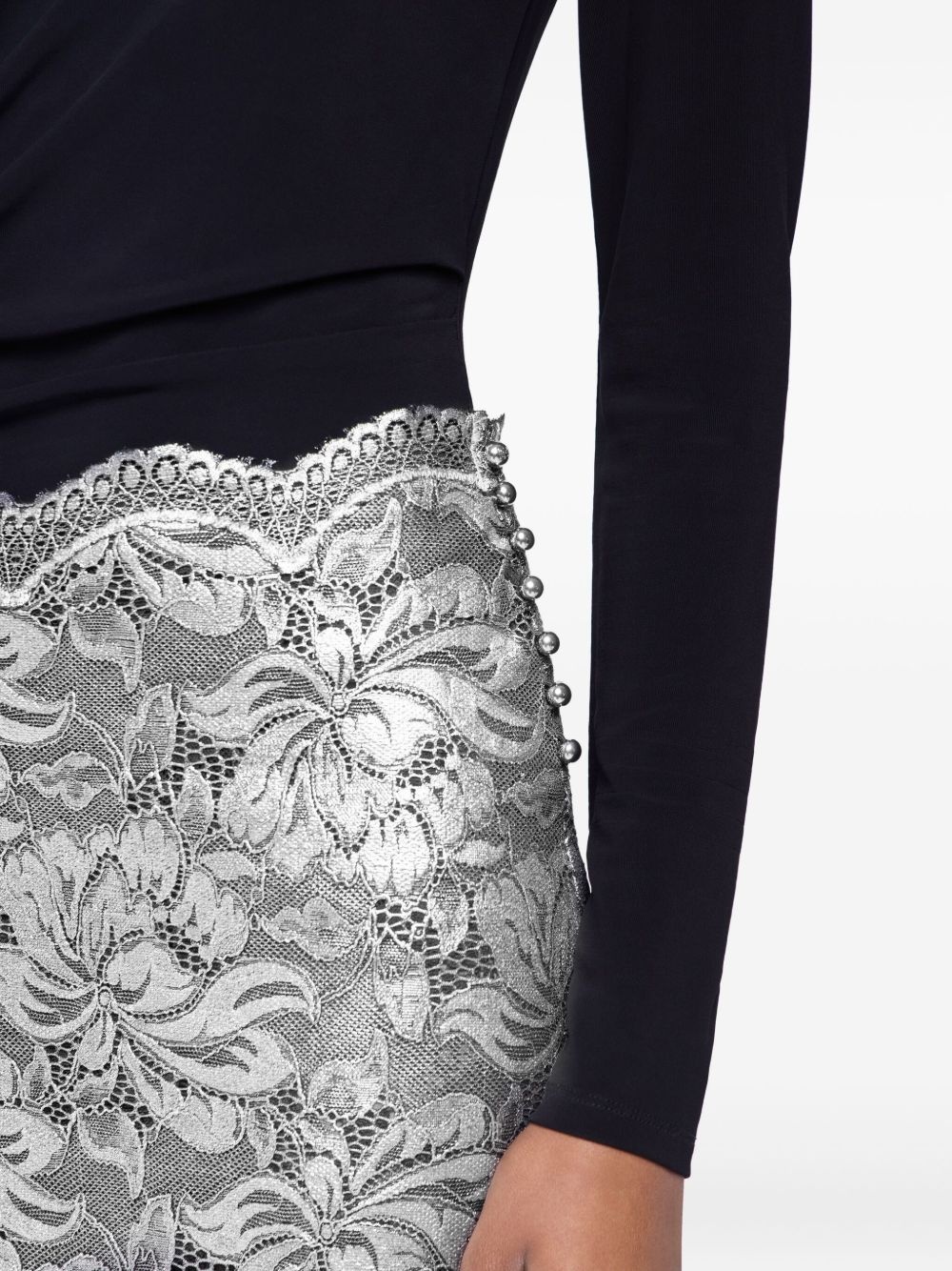 floral-lace midi skirt - 3