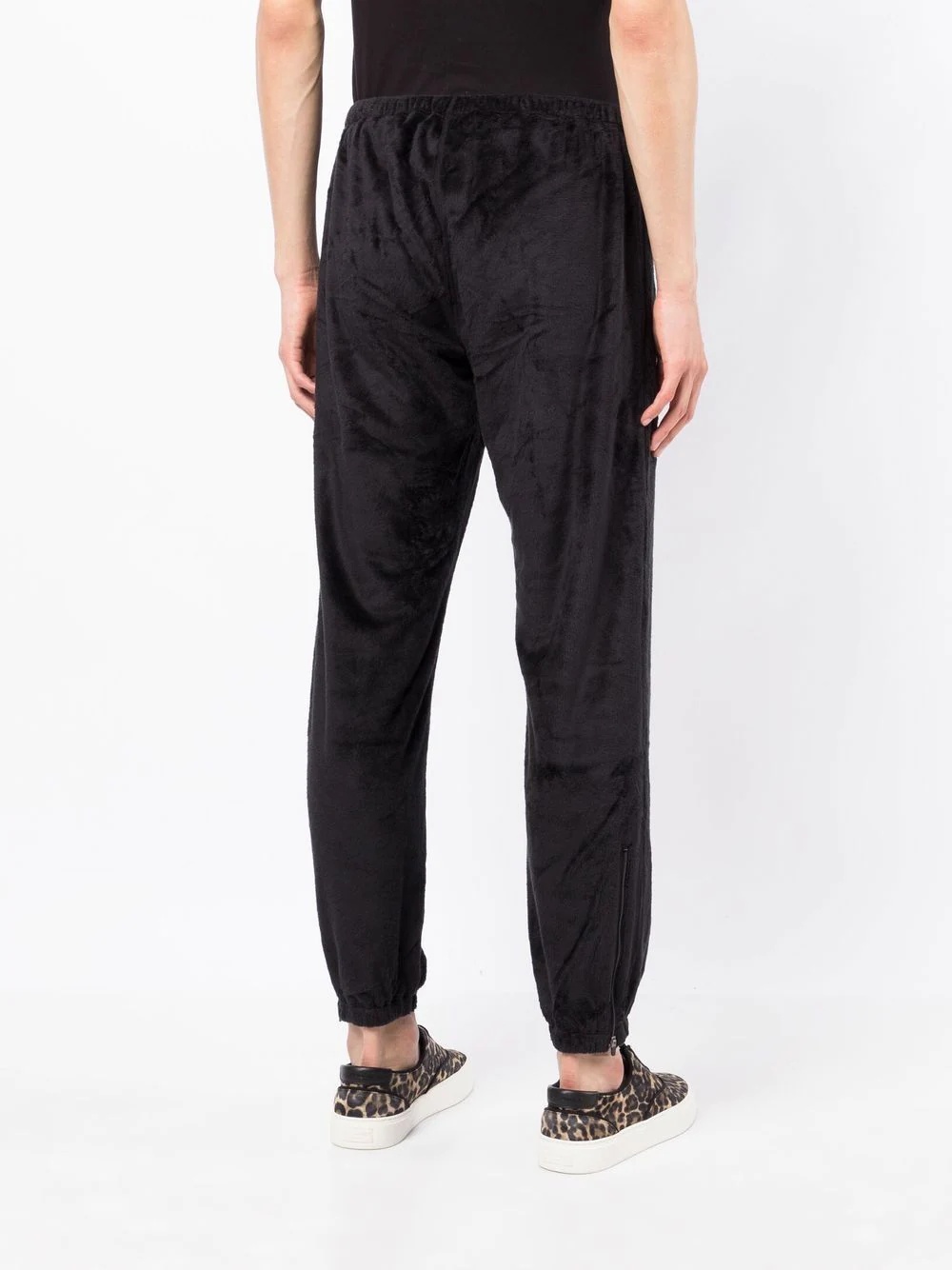 textured-finish track pants - 4