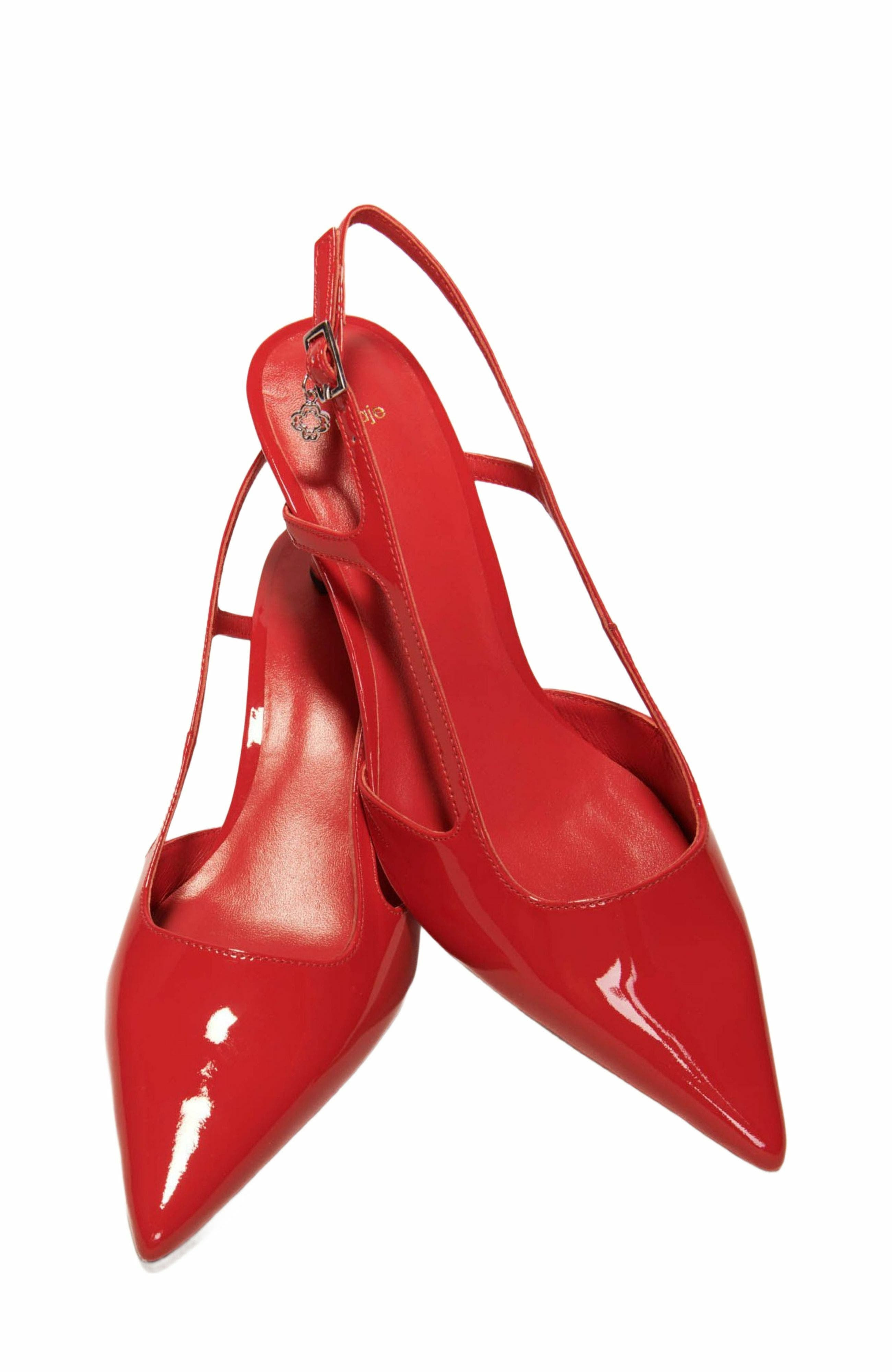 maje Patent leather slingback pumps in Red at Nordstrom - 4