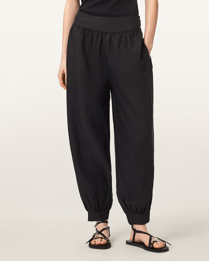 HARRIE LINEN BLEND BAGGY FIT PANTS 3