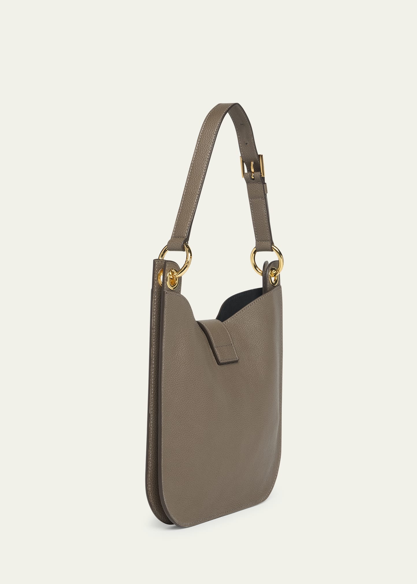 Tara Small Hobo Crossbody in Grained Leather - 3