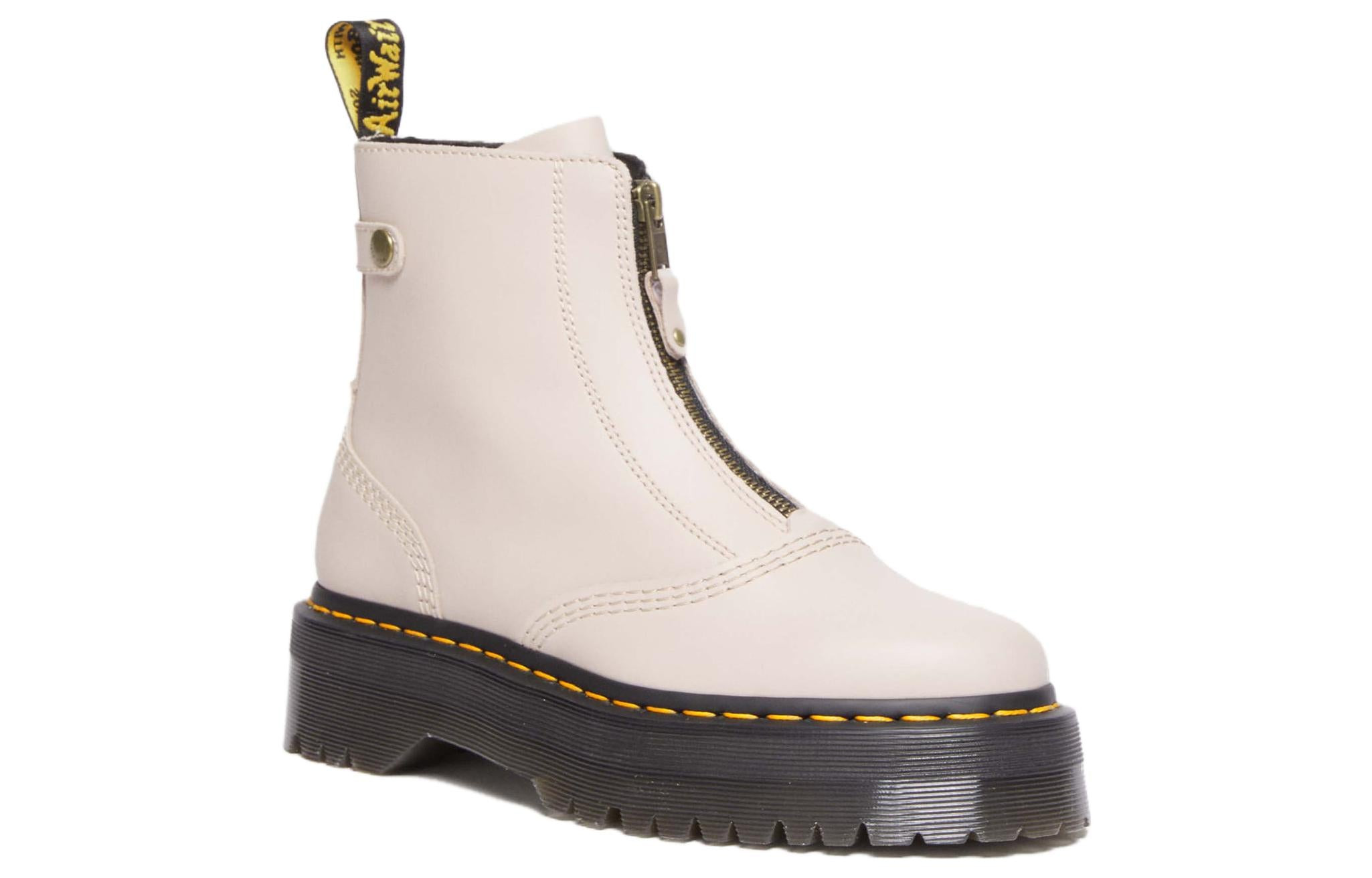 (WMNS) Dr. Martens Jetta Platform Boots 'Vintage Taupe' 27656348 - 2