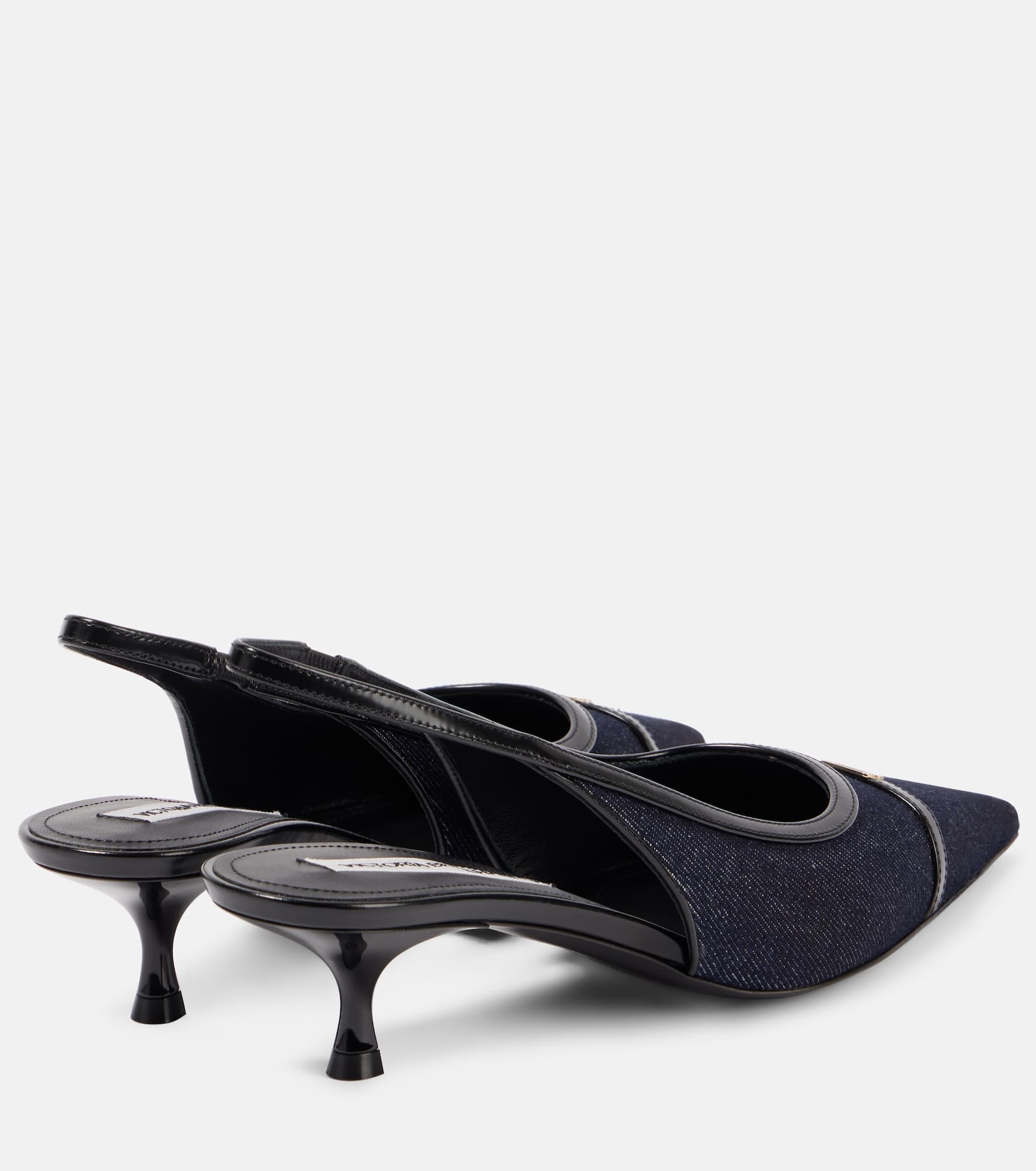 Denim slingback pumps - 2
