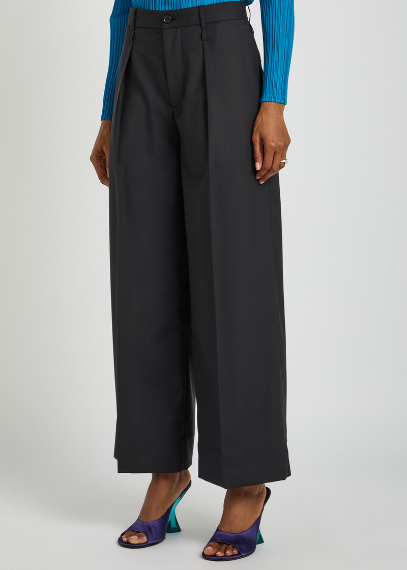 ISSEY MIYAKE Issey Miyake Palindrome Wide-leg Wool-blend Trousers outlook