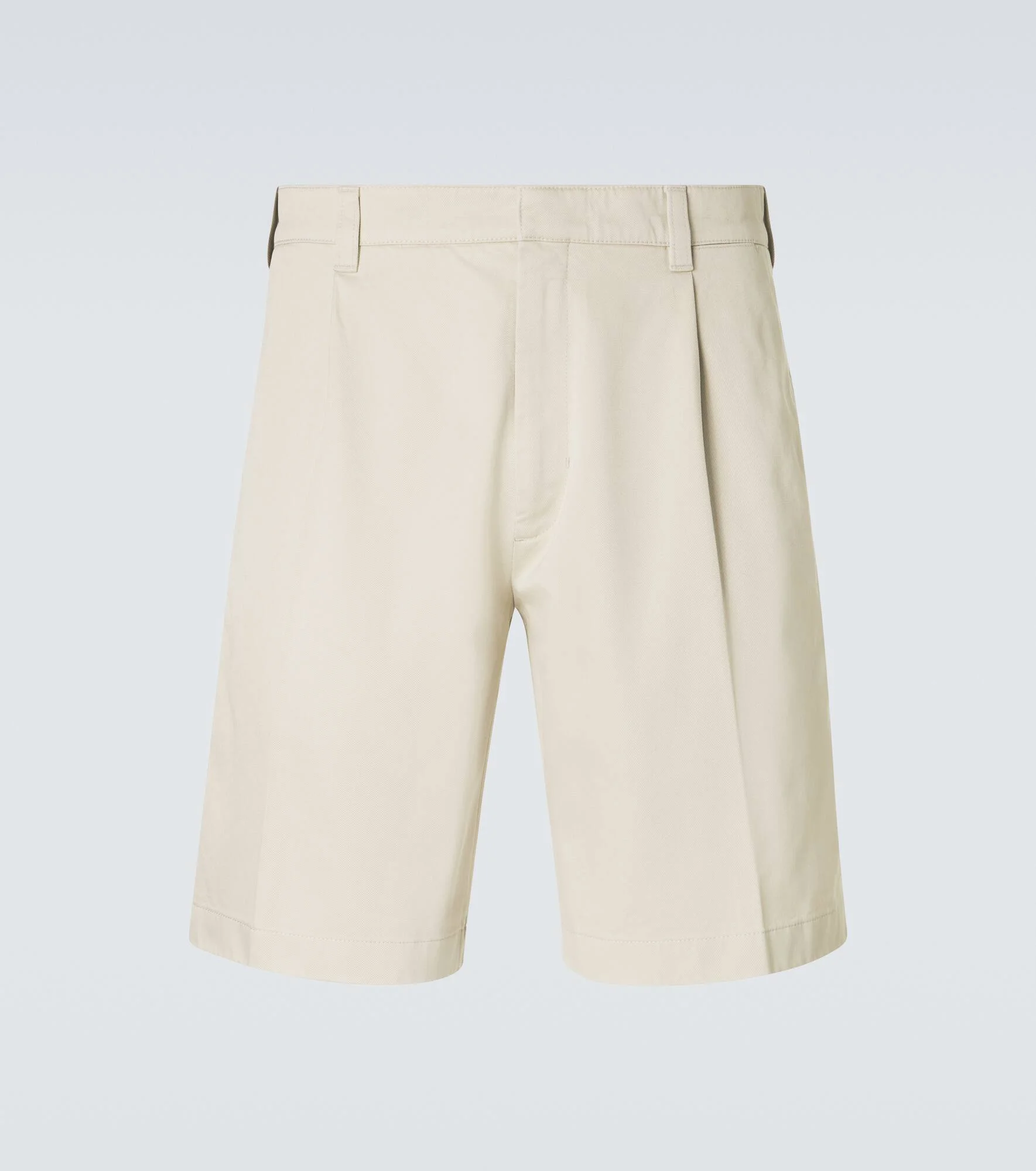 Pleated cotton Bermuda shorts - 1