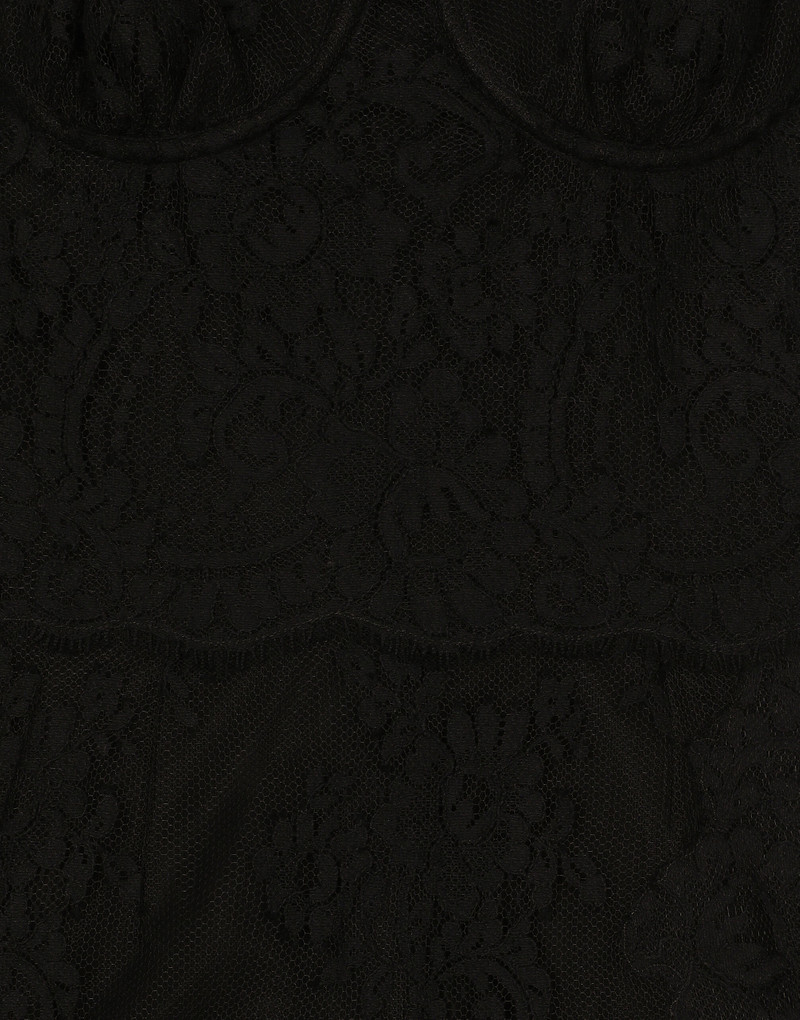 Lace calf-length slip dress 6