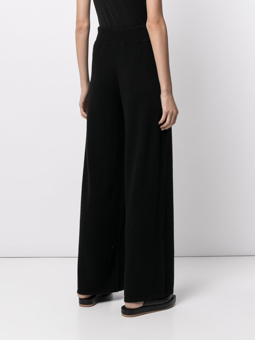 wide-leg cashmere track trousers - 4