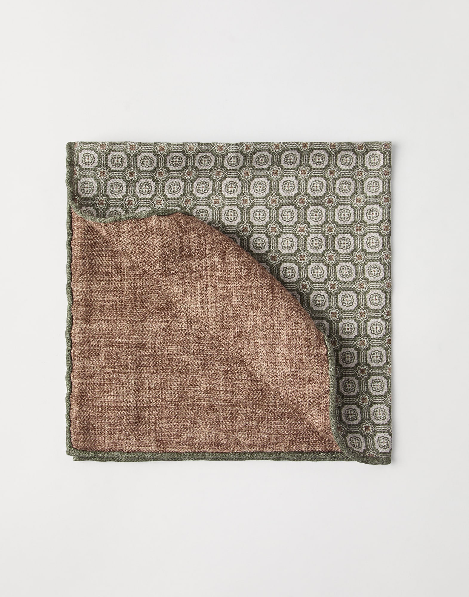 Silk pocket square with pattern - 1