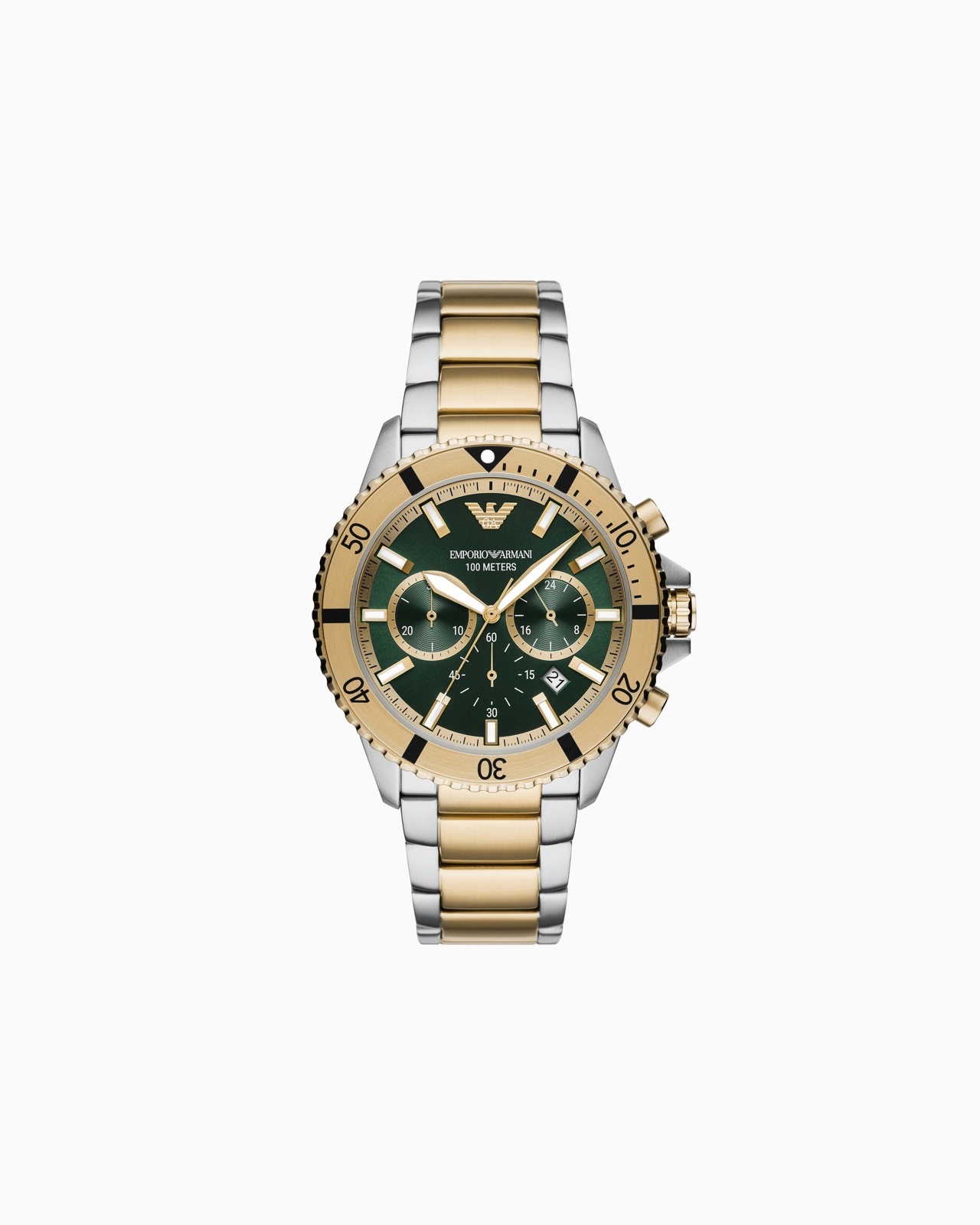 CHRONOGRAPH TWO-TONE STAINLESS STEEL WATCH - 1