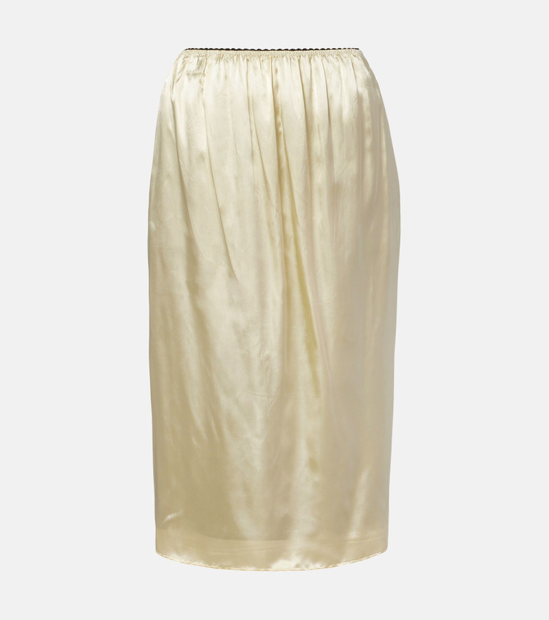 Silk-blend satin slip skirt 1