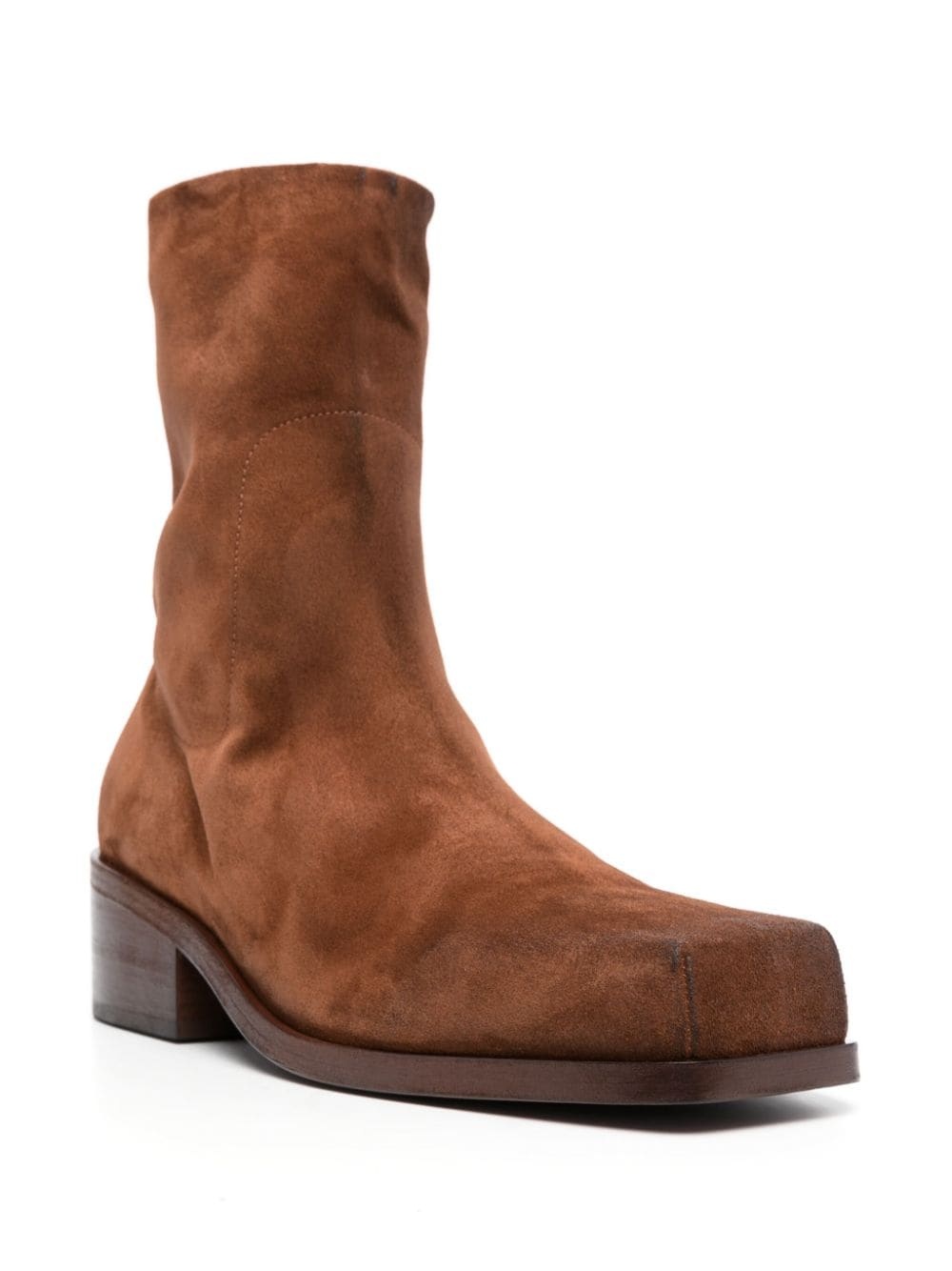 square-toe ankle boots - 3