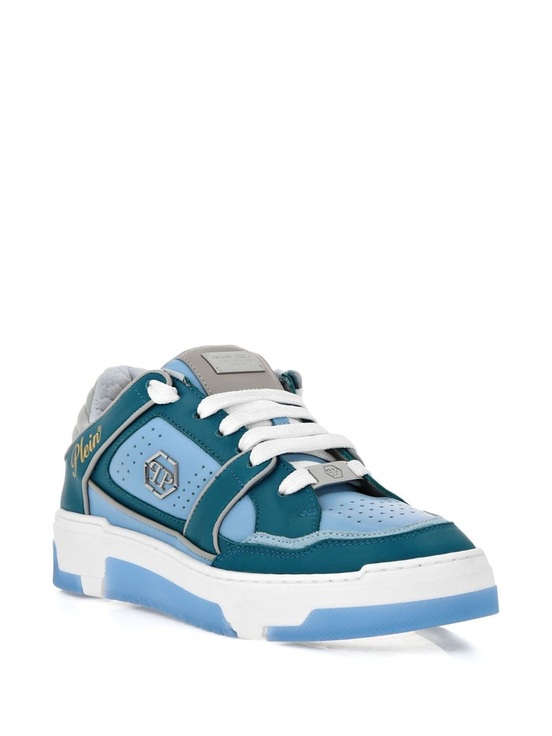 PHILIPP PLEIN leather-panelled sneakers outlook