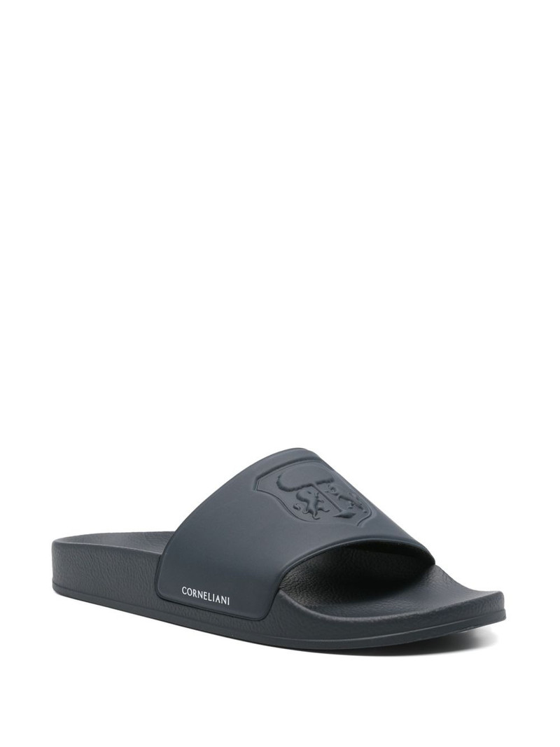CORNELIANI logo-embossed slides outlook
