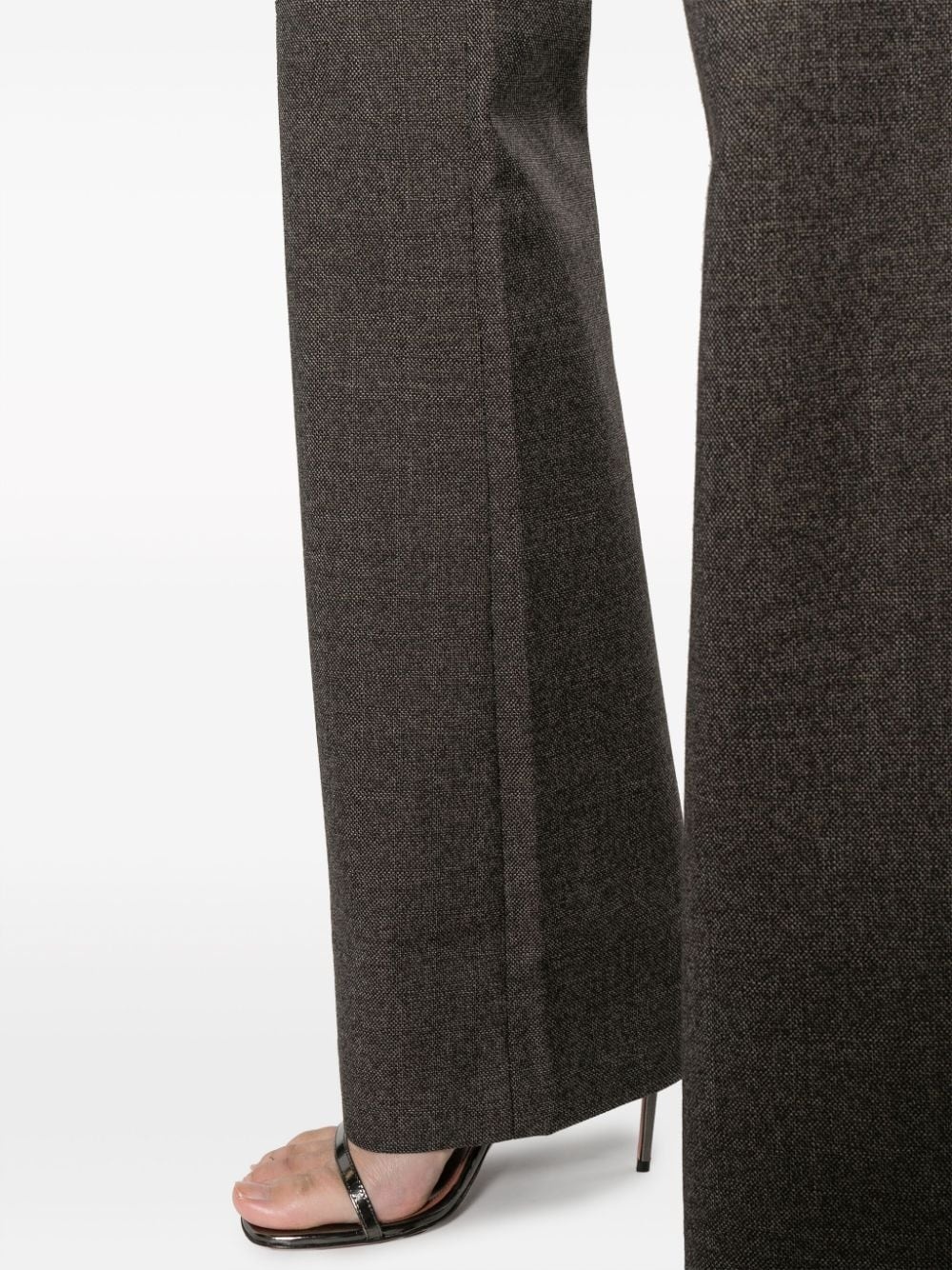 tailored flared wool trousers - 5