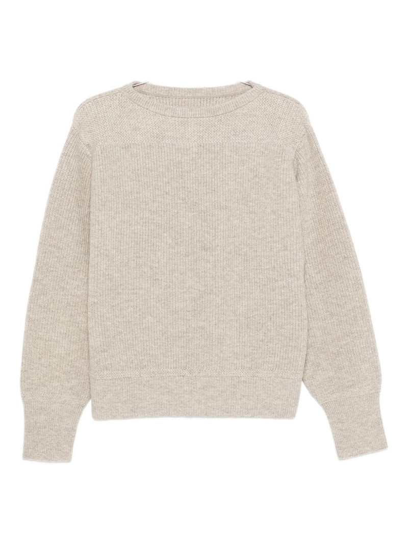 textured crew-neck sweater 1