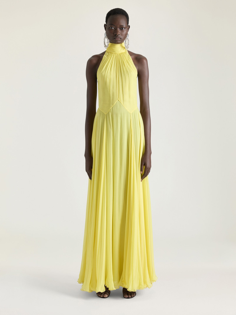 Givenchy HALTERNECK EVENING DRESS IN SILK CHIFFON WITH BOW DETAIL outlook