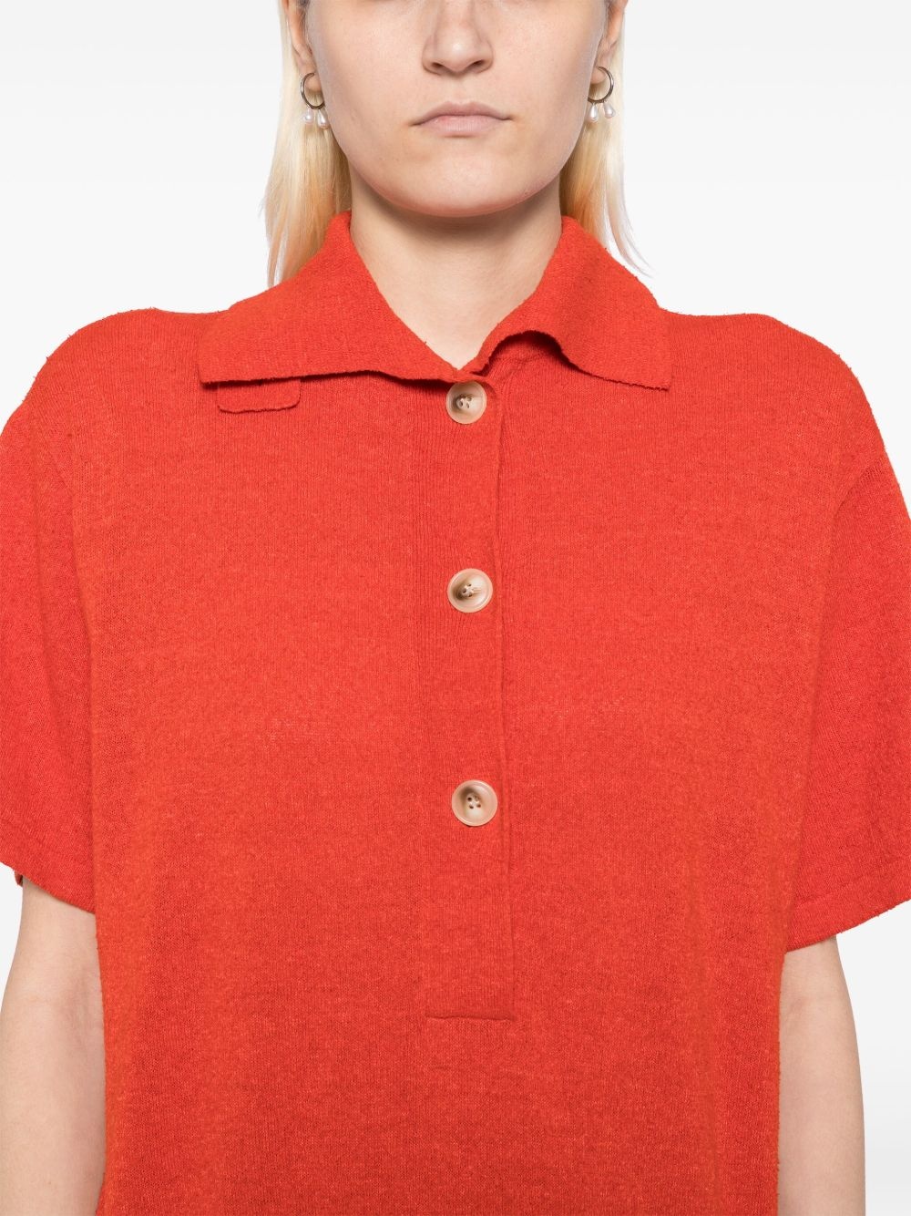 knit polo shirt - 5