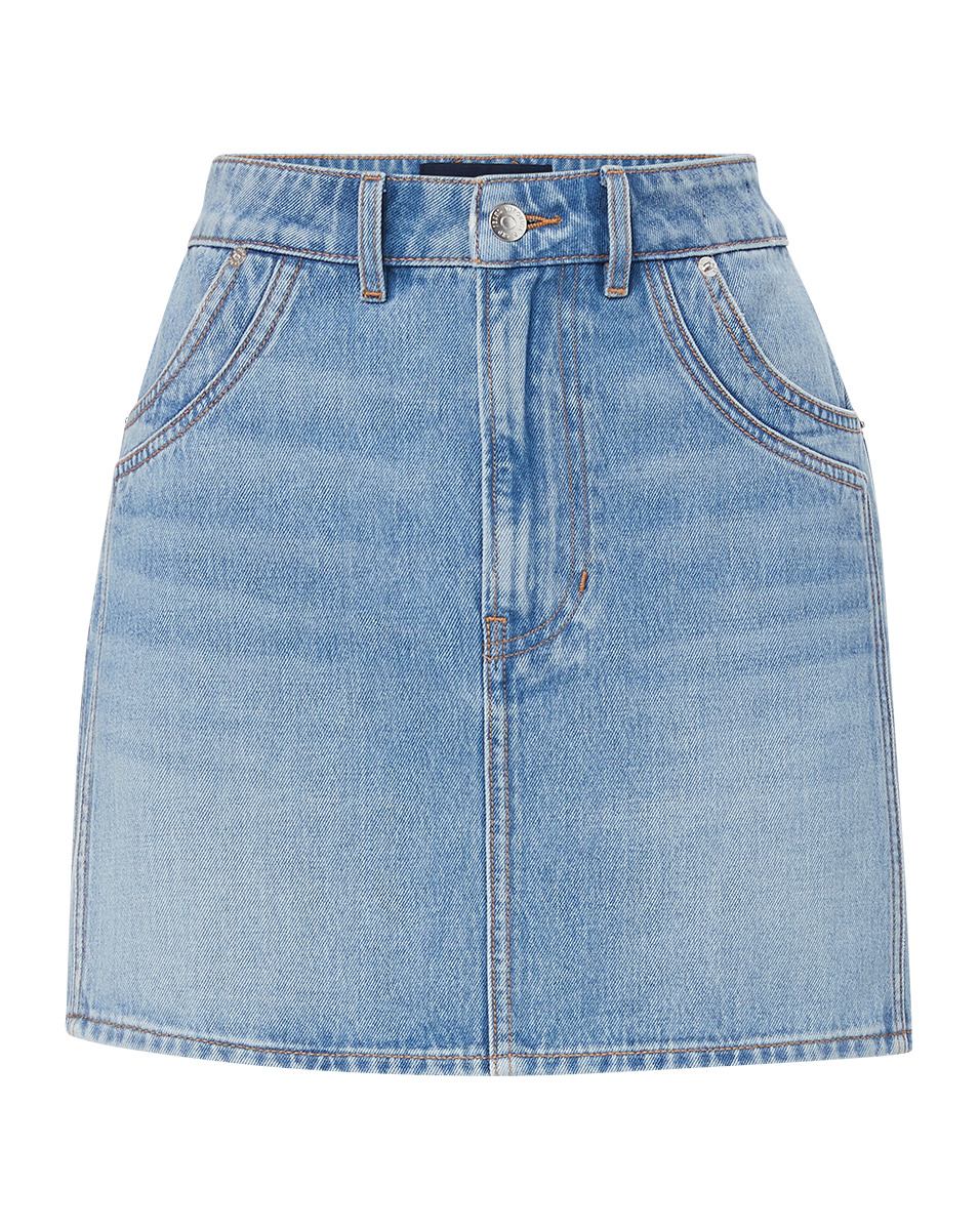 RAUNDI DOUBLE-SEAM DENIM SKIRT - 1