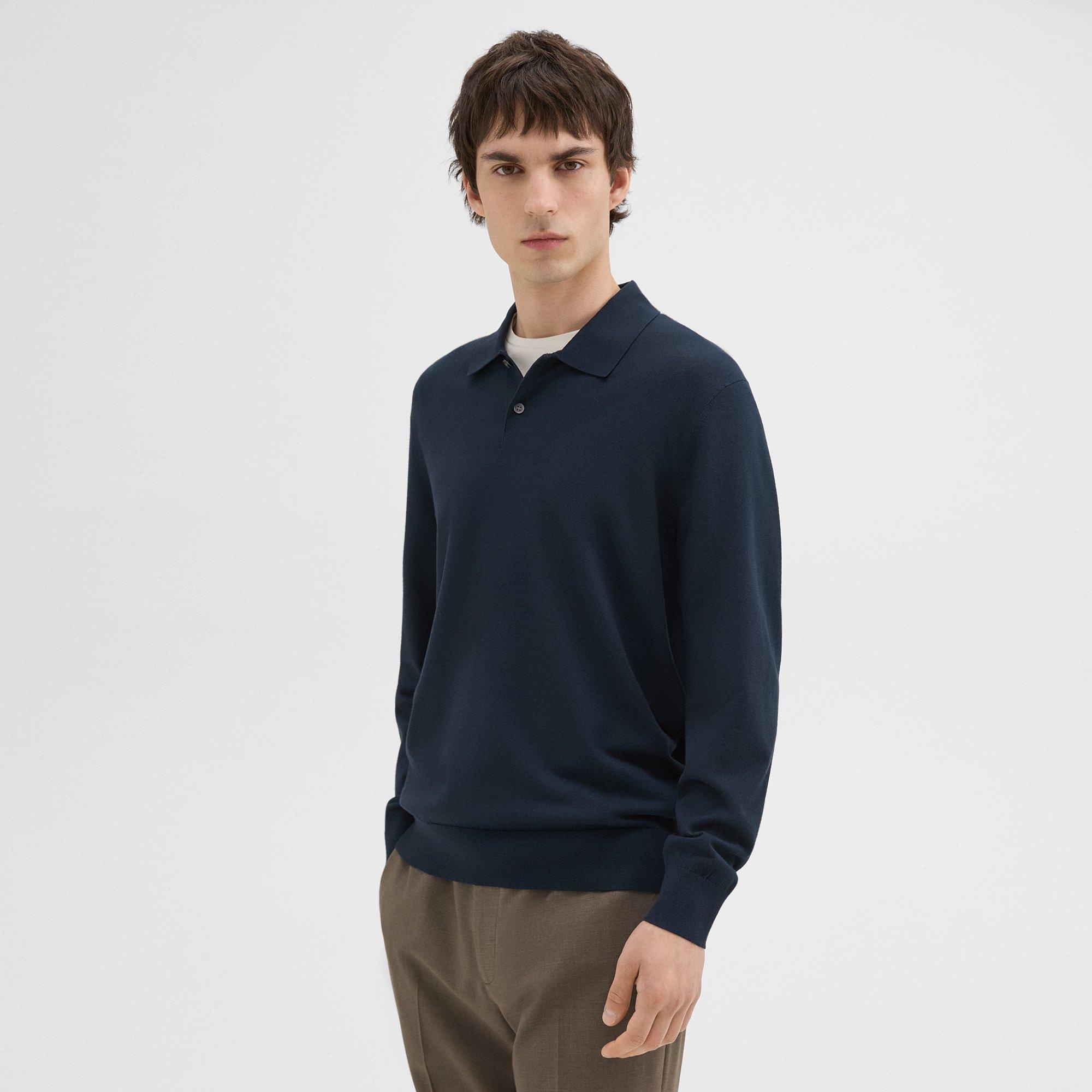 Goris Long-Sleeve Polo Shirt in Light Bilen - 2