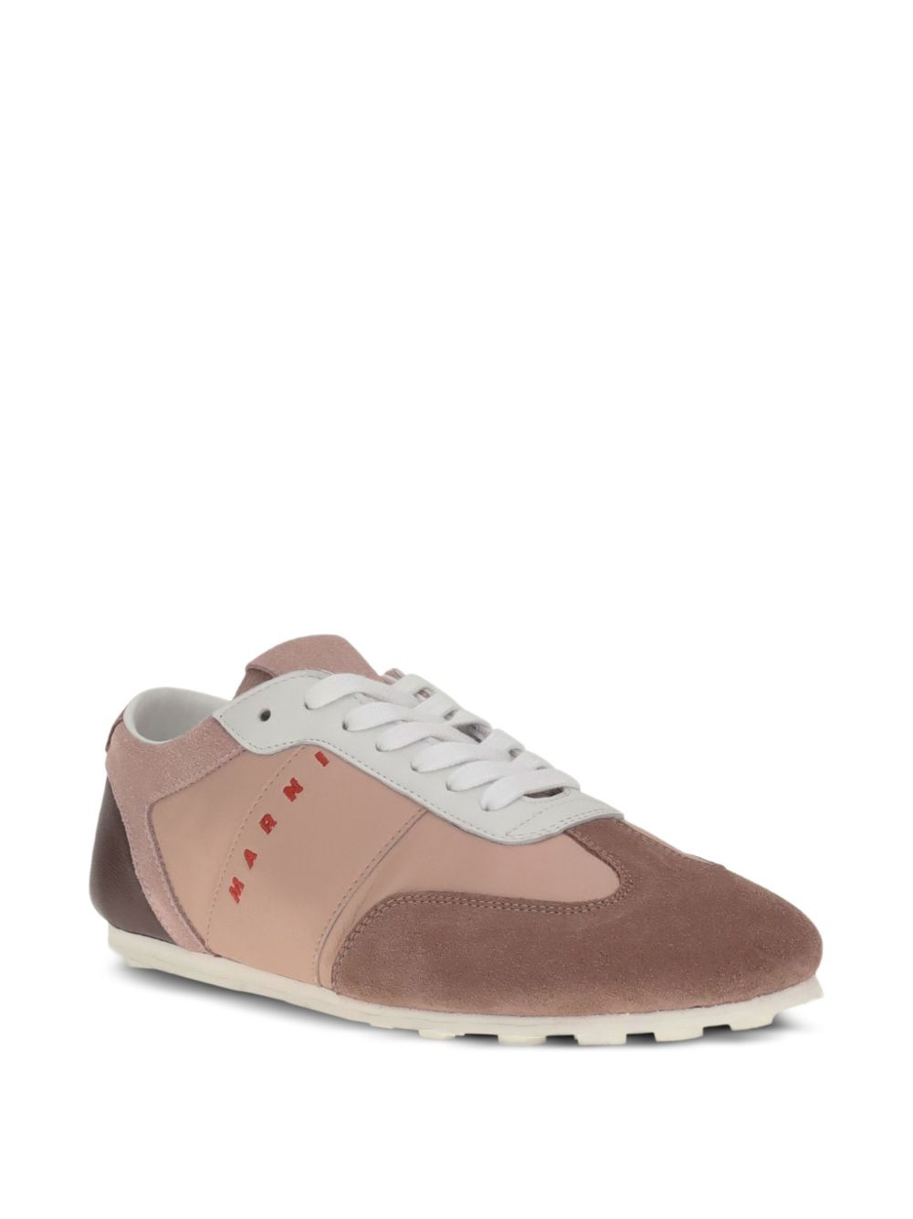 suede-panel logo-embroidered sneakers - 2