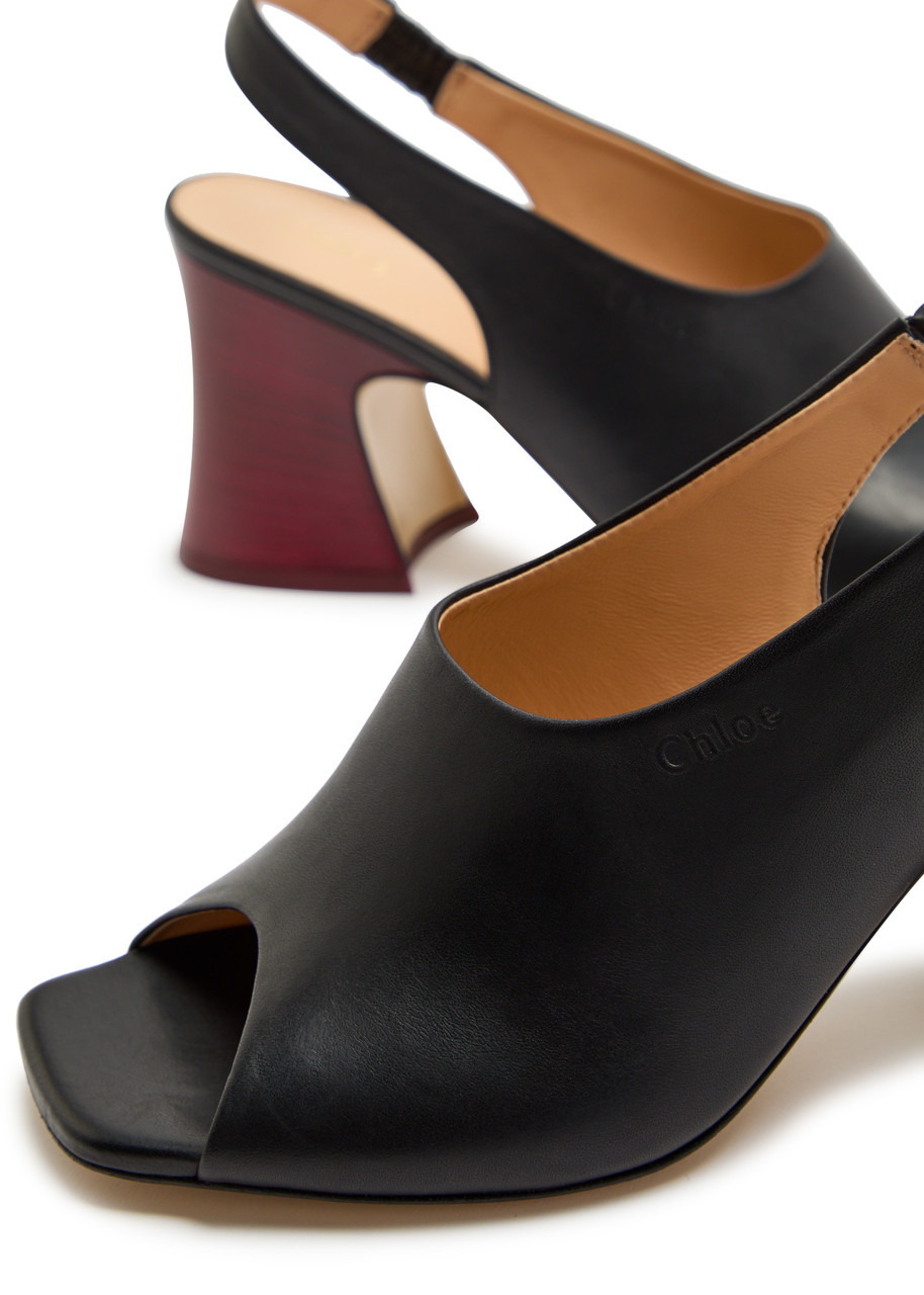 Chloe Janis 80 Leather Slingback Sandals - 4