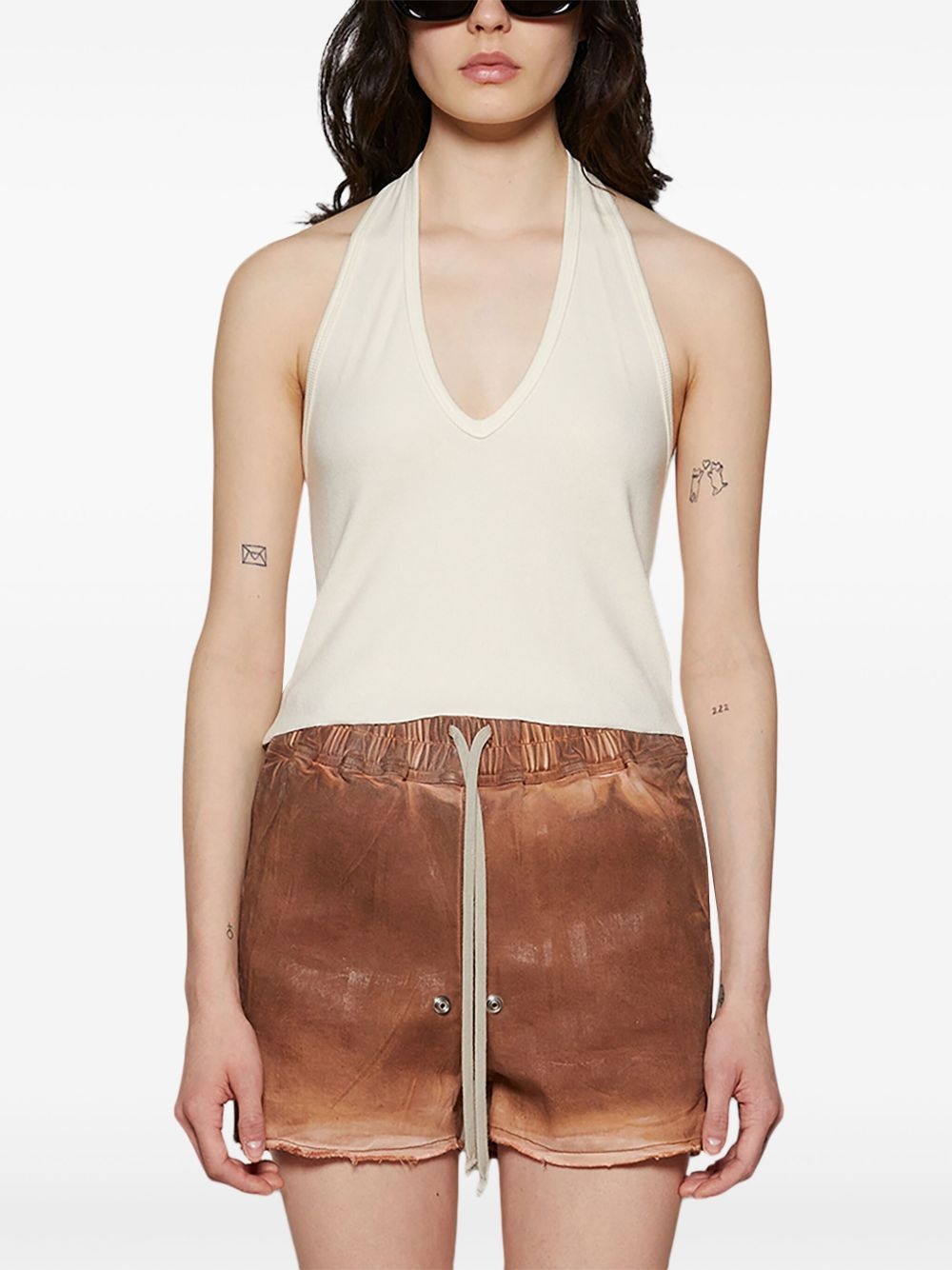 halterneck open-back top - 3