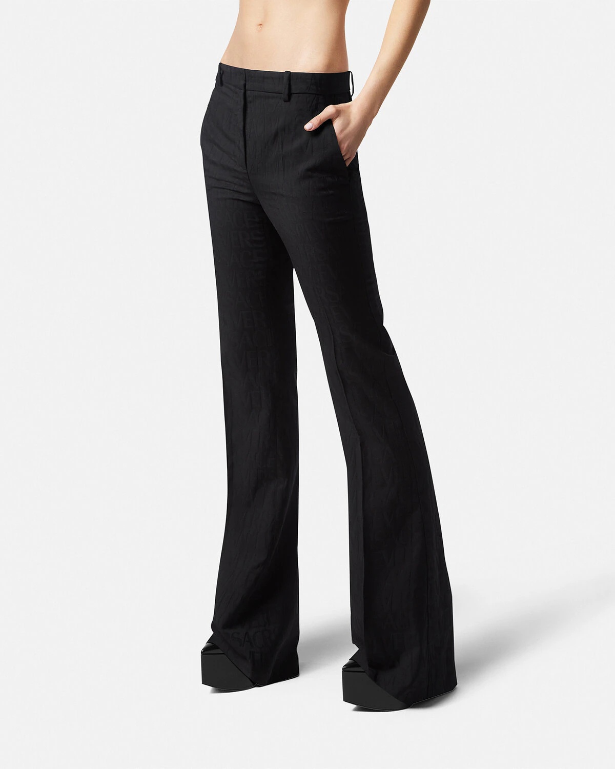 Versace Allover Jacquard Formal Pants - 3