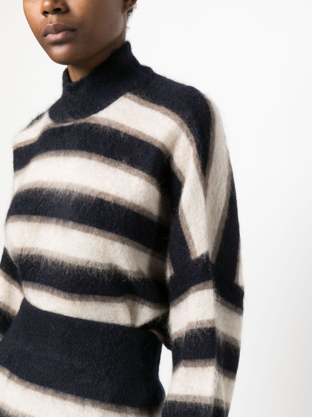 striped fine-knit jumper - 5