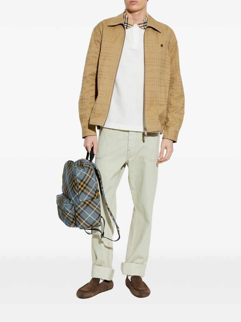 Burberry check-collar polo shirt outlook