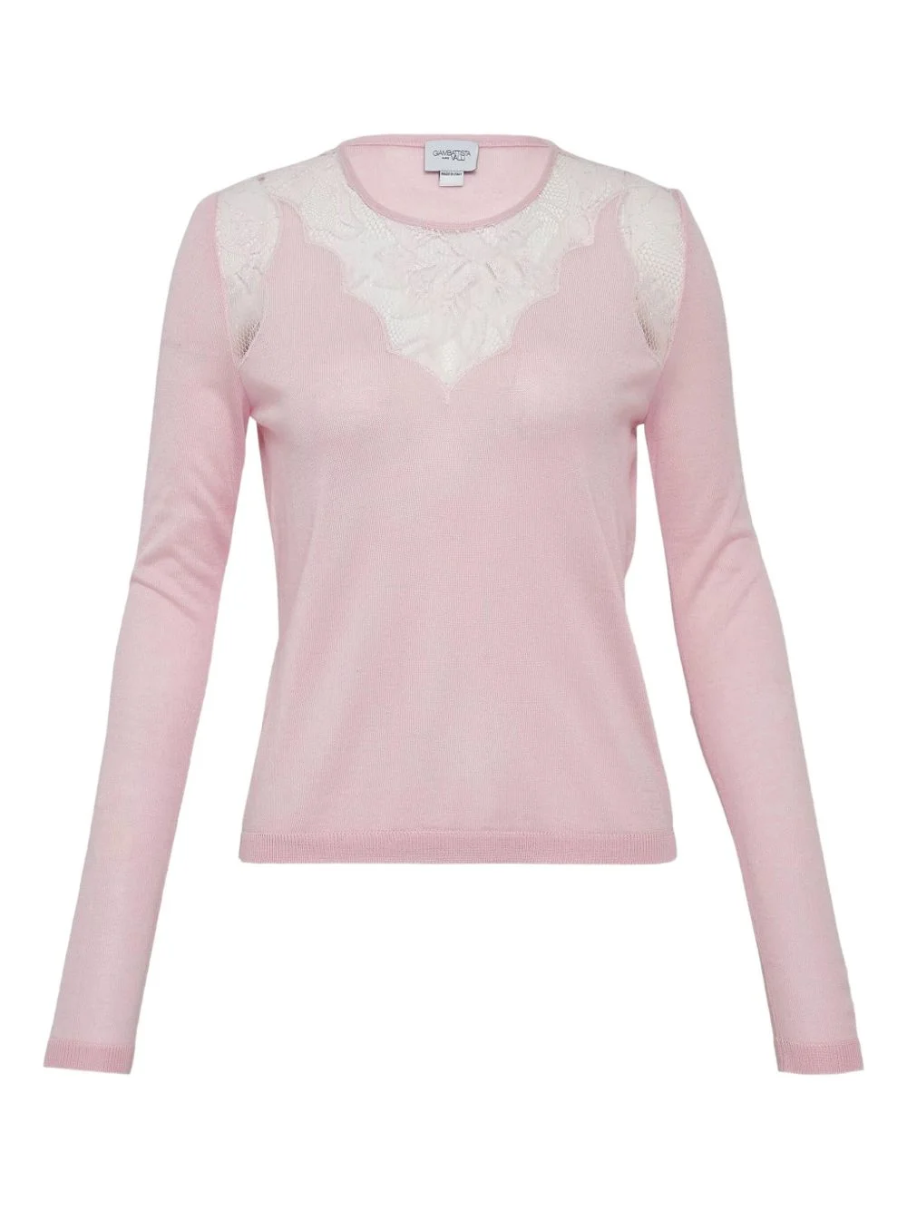 lace-trim sweater - 1