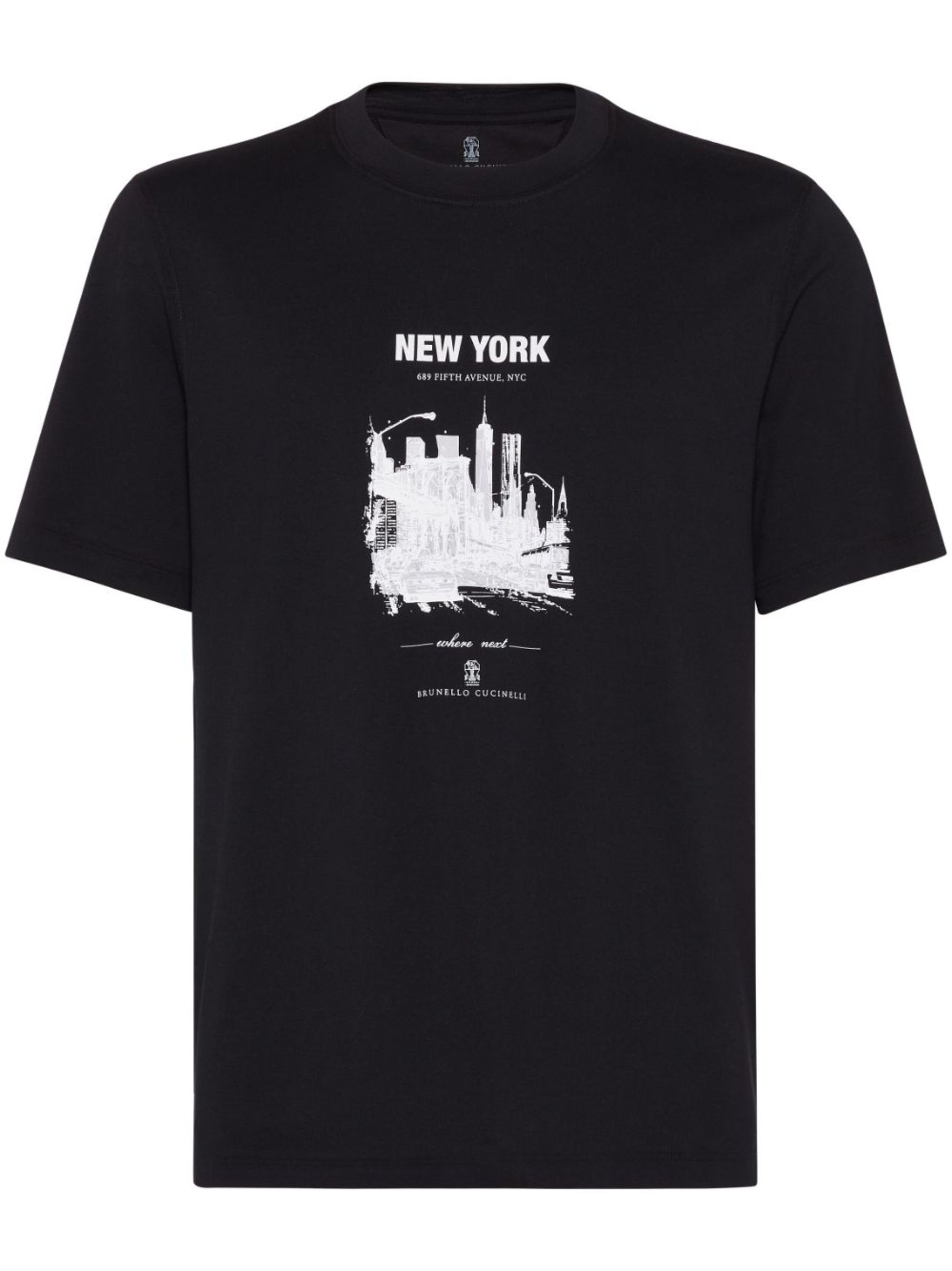 Brunello Cucinelli cotton new york graphic print t-shirt
