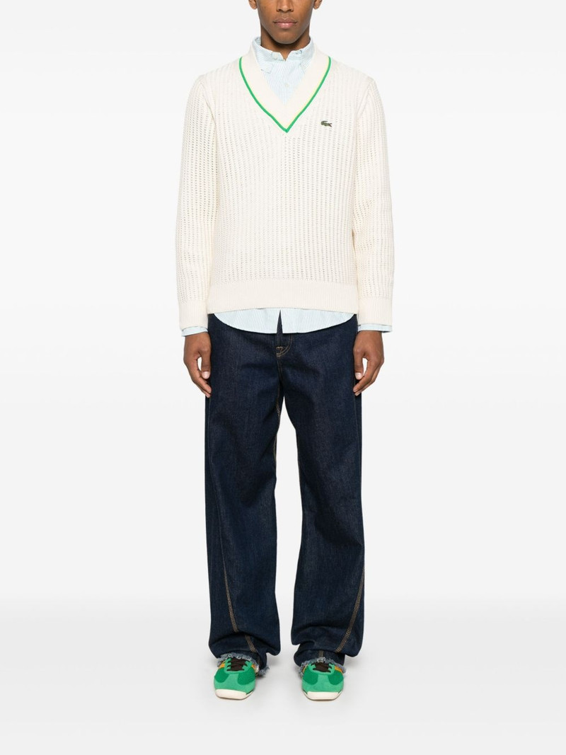 LACOSTE logo-patch sweater outlook