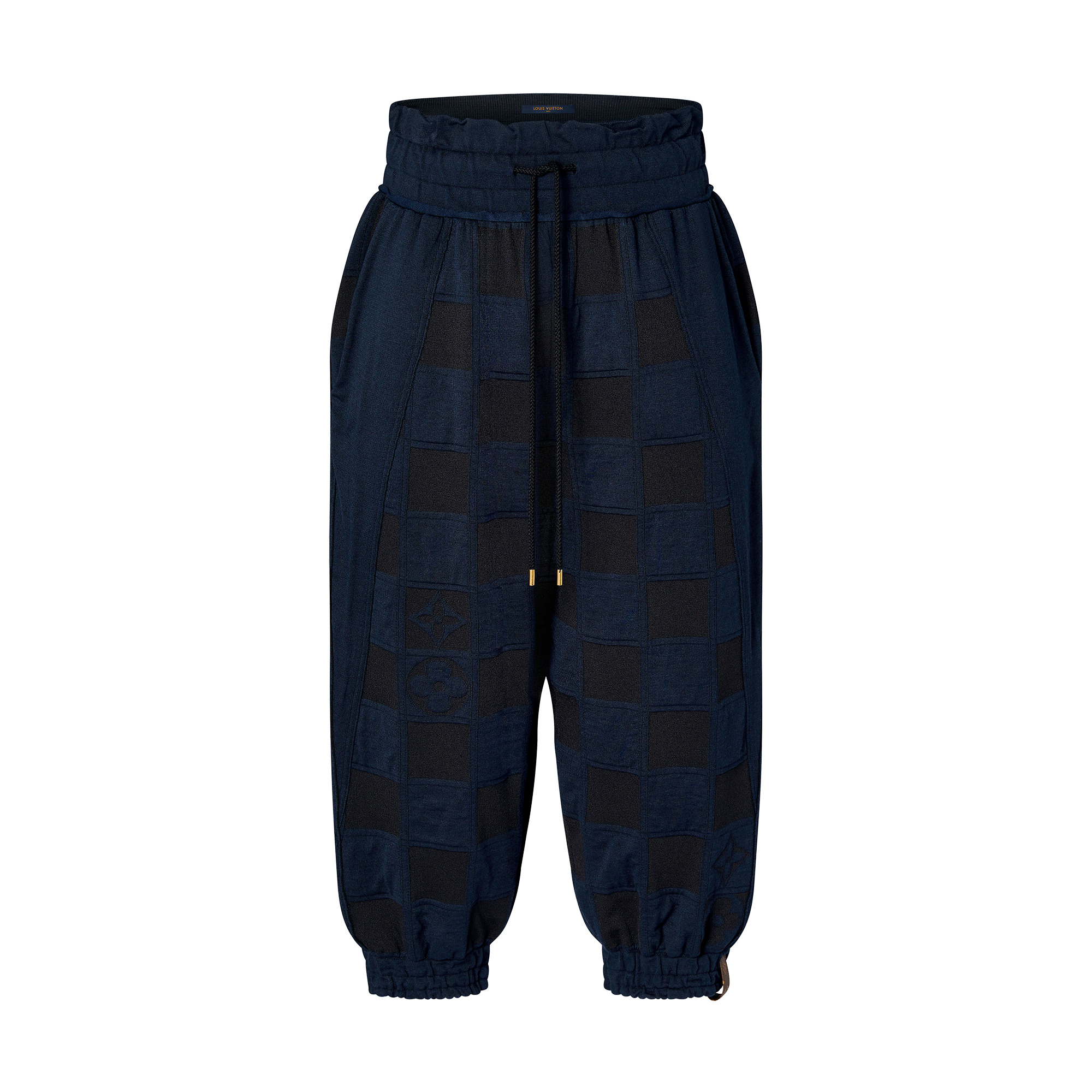 Quilted Damier Cropped Jogging Pants - 1