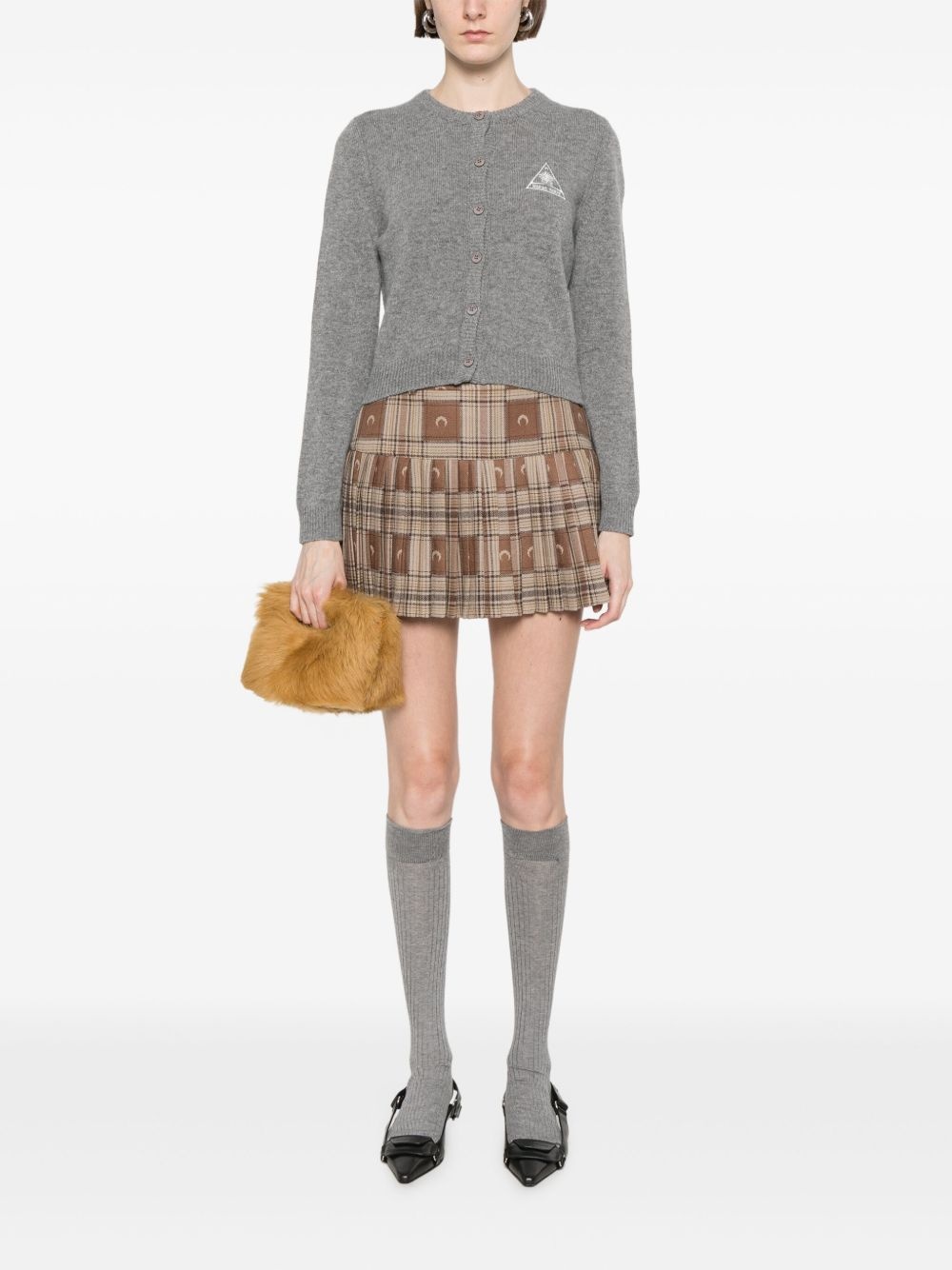 logo-embroidered cardigan - 2