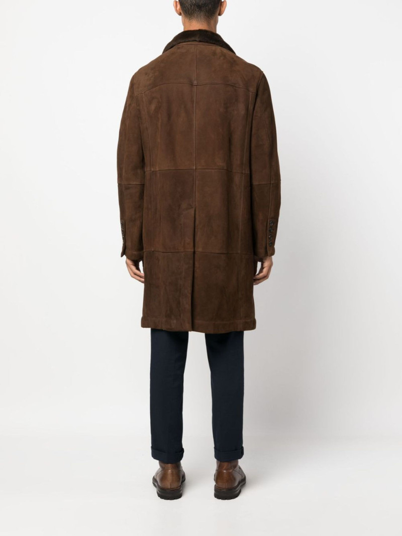 double-breasted lambskin coat 4