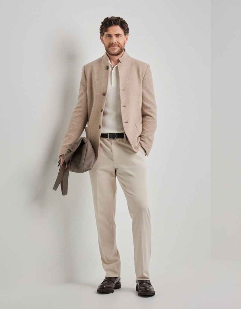 Canali BEIGE WOOL AND CASHMERE JACKET outlook