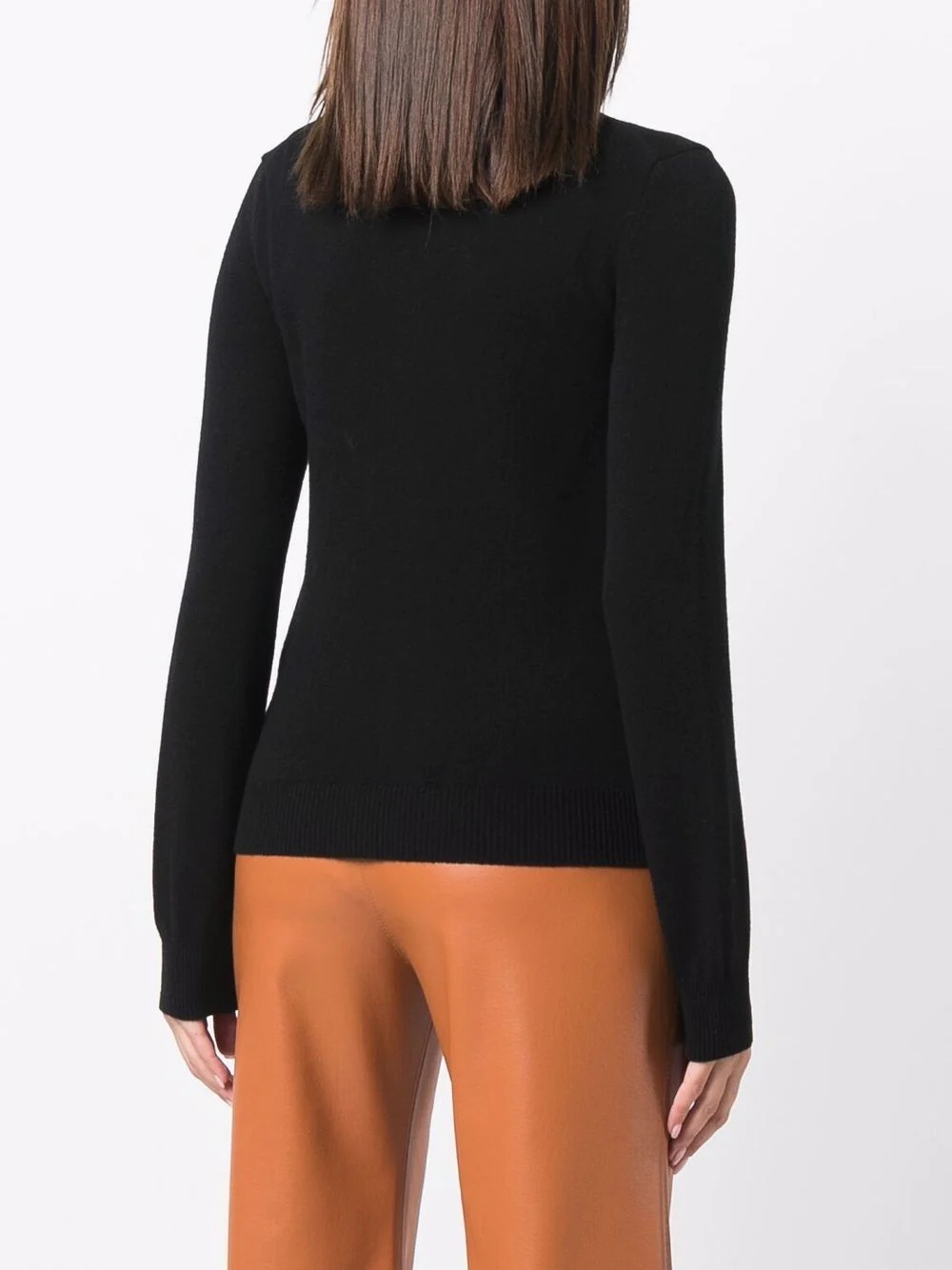 logo-patch fine-knit cardigan - 4